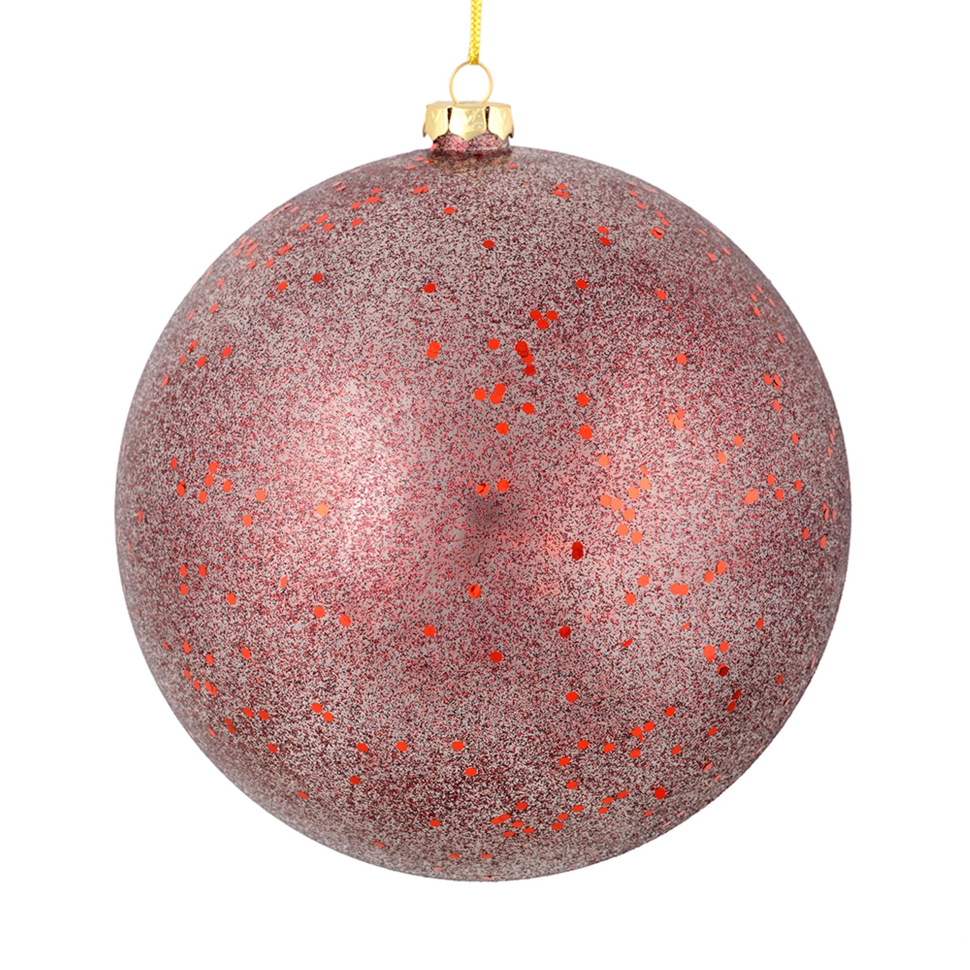 4” Burgundy Glitter Clear Ball 6/Bag