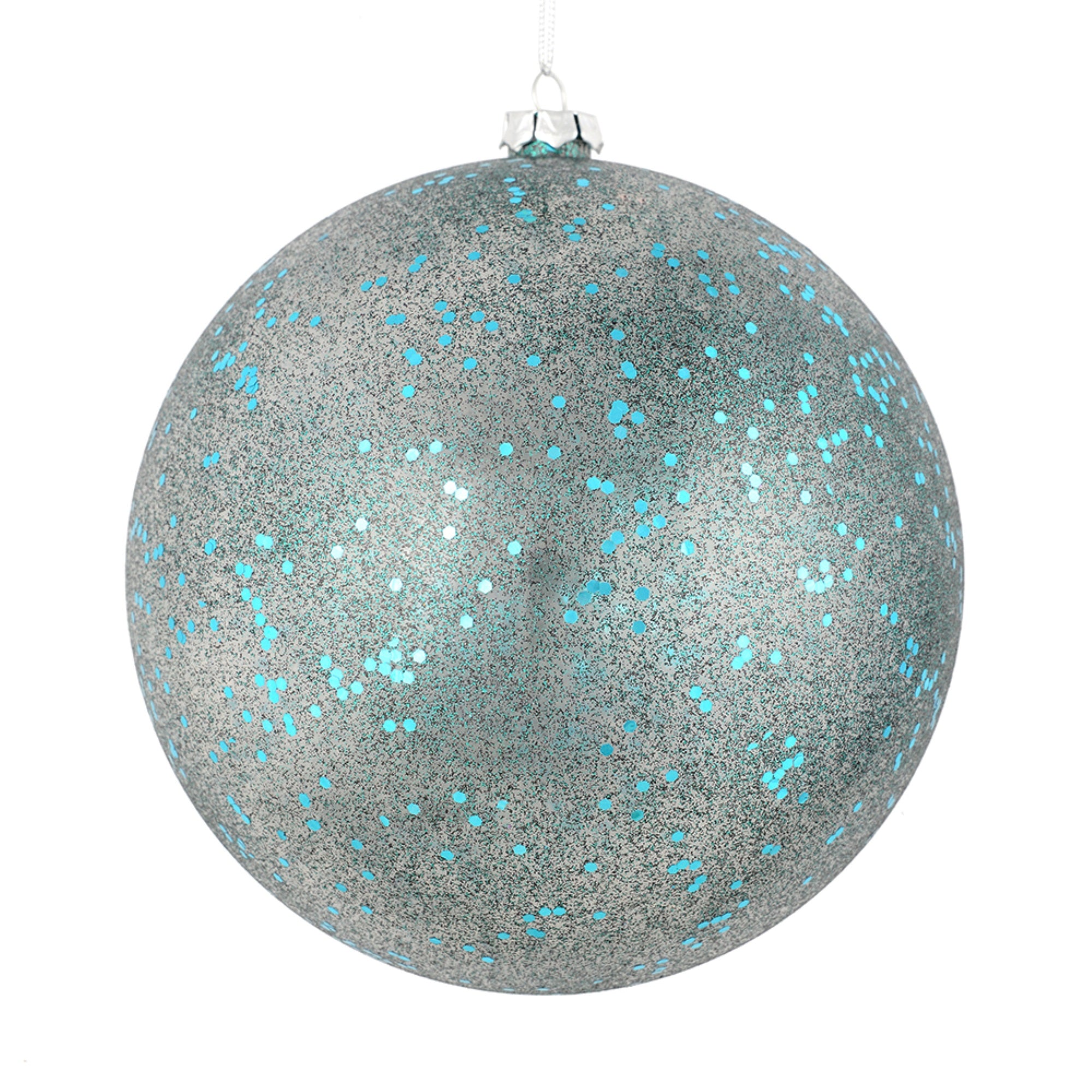 4.75” Sea Blue Glitter Clear Ball 4/Bag