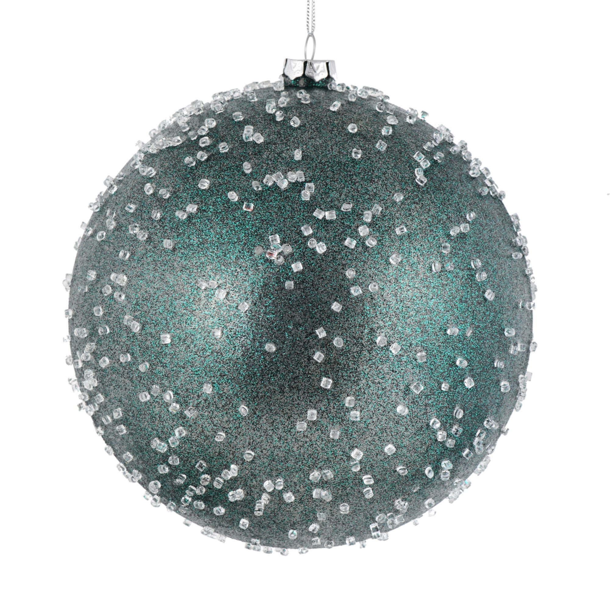 4.75” Sea Blue Ice Ball Ornament 4/Bag