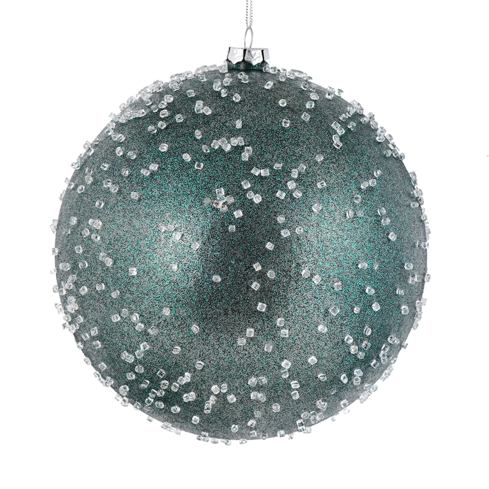 8” Sea Blue Ice Ball Ornament 2/Bag