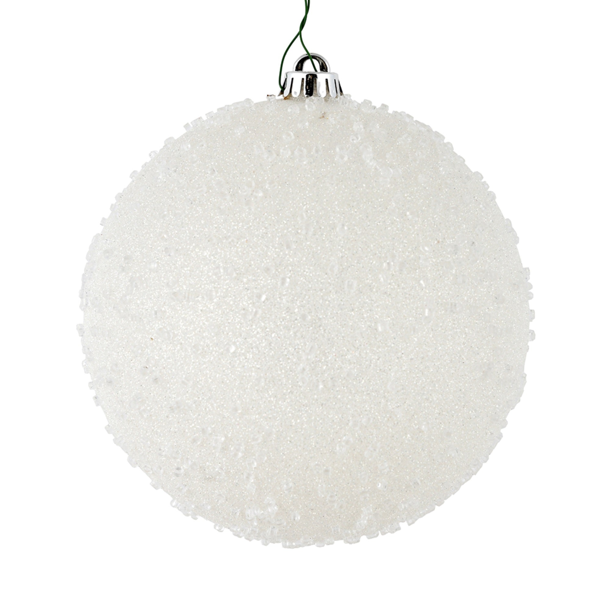 8” Burgundy Ice Ball Ornament 2/Bag