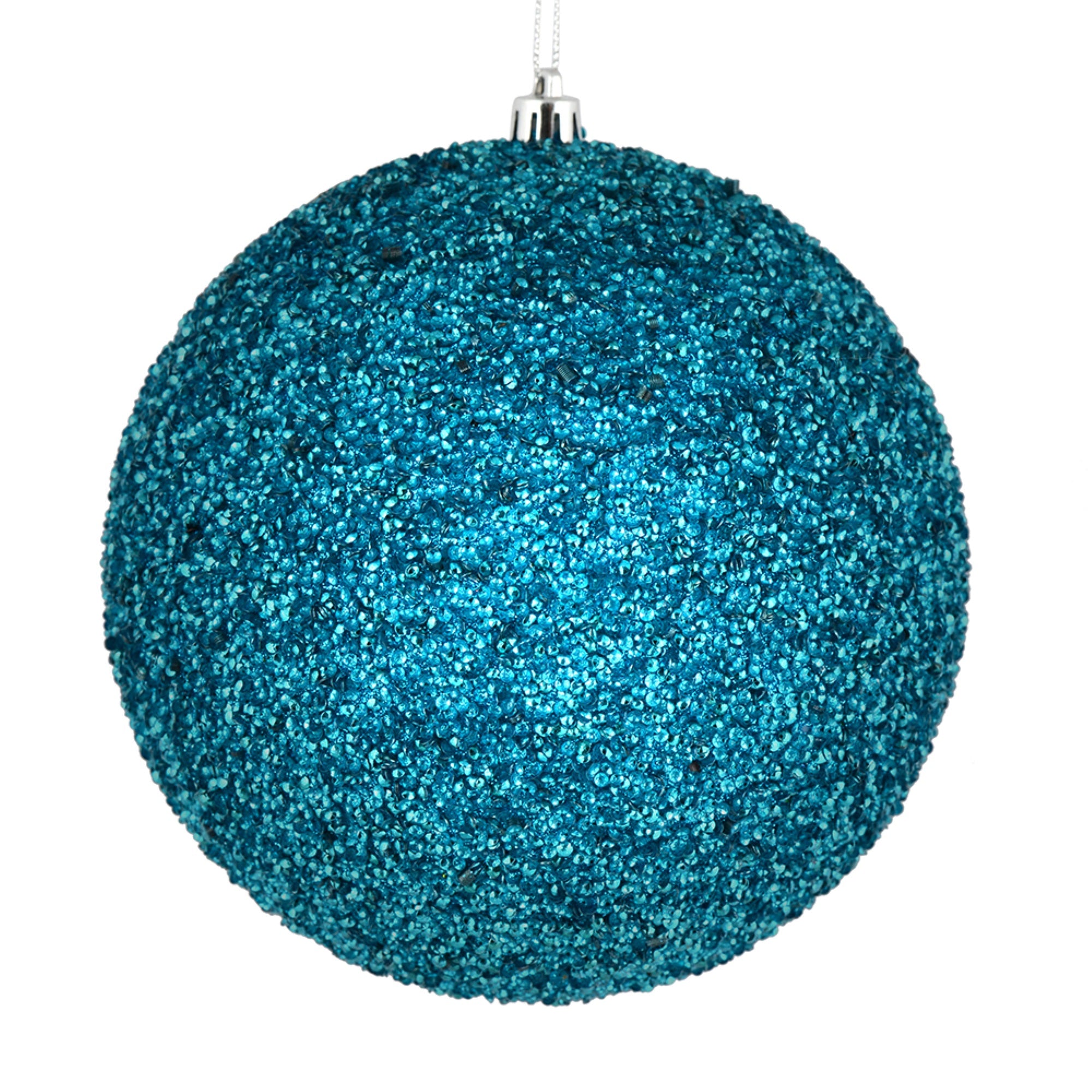4” Turquoise Beaded Ball Drilled 6/Bag