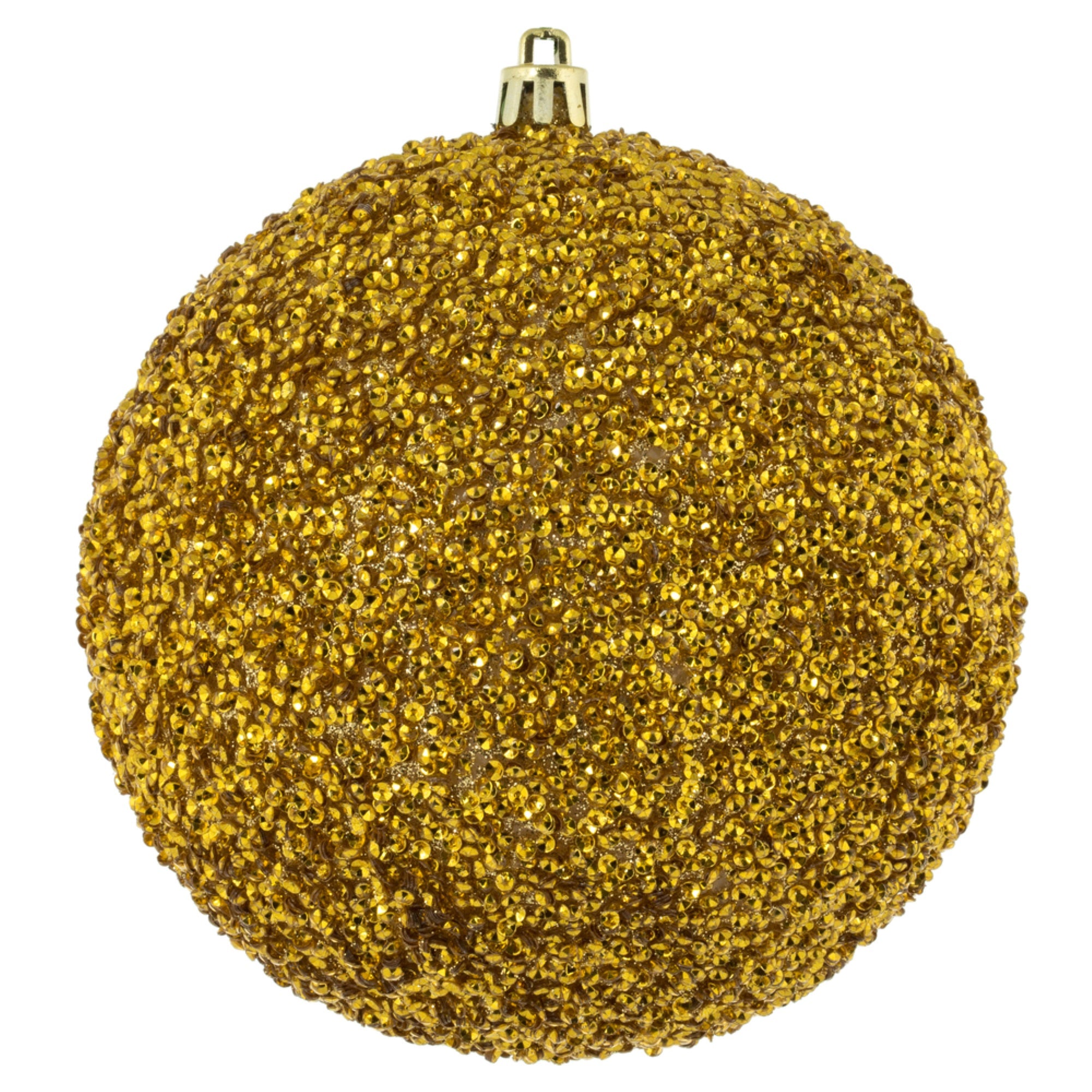 4.75” Gold Beaded Ball Drilled 6/Bag