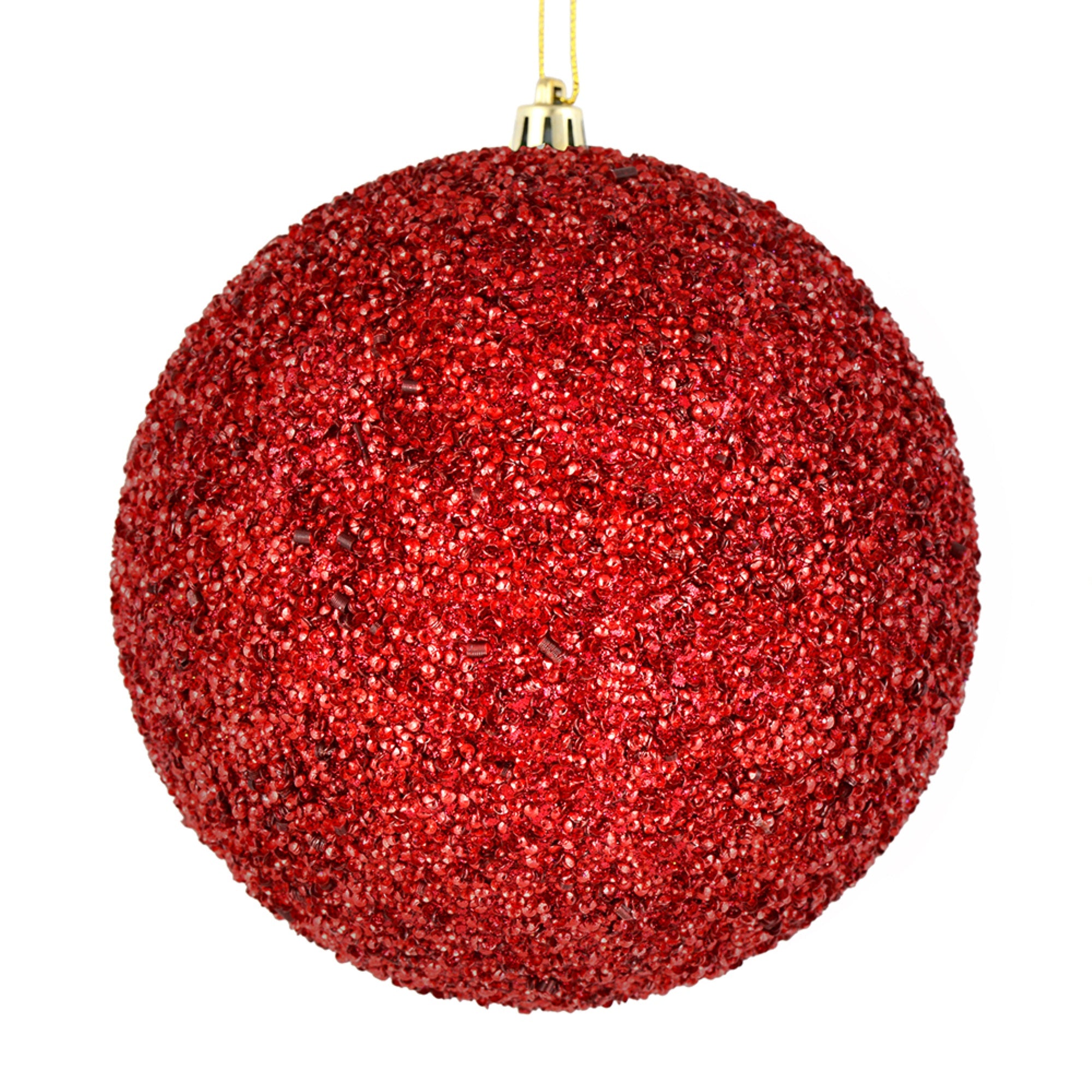 4.75” Wine Beaded Ball Drilled 6/Bag