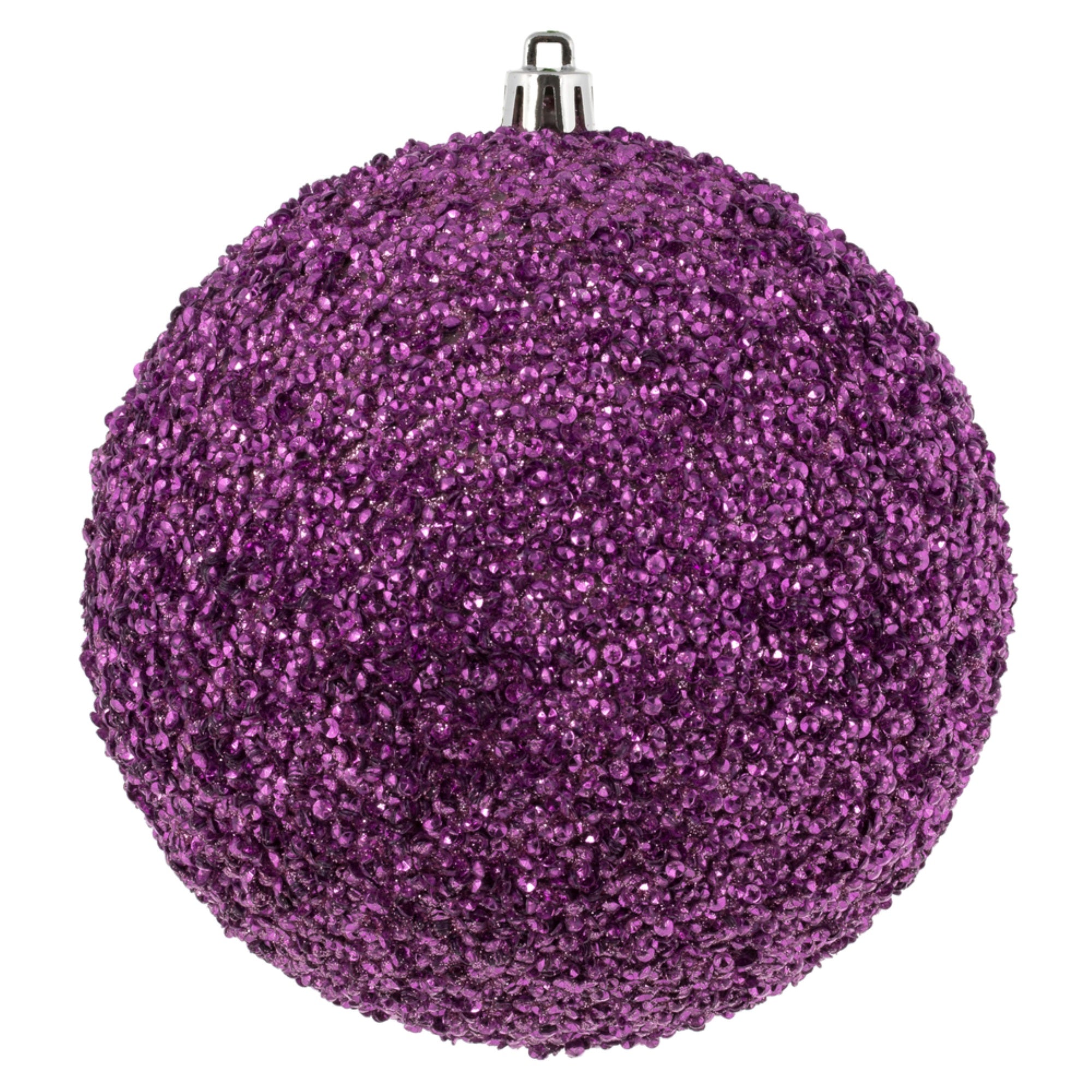 4.75” Pink Beaded Ball Drilled 6/Bag