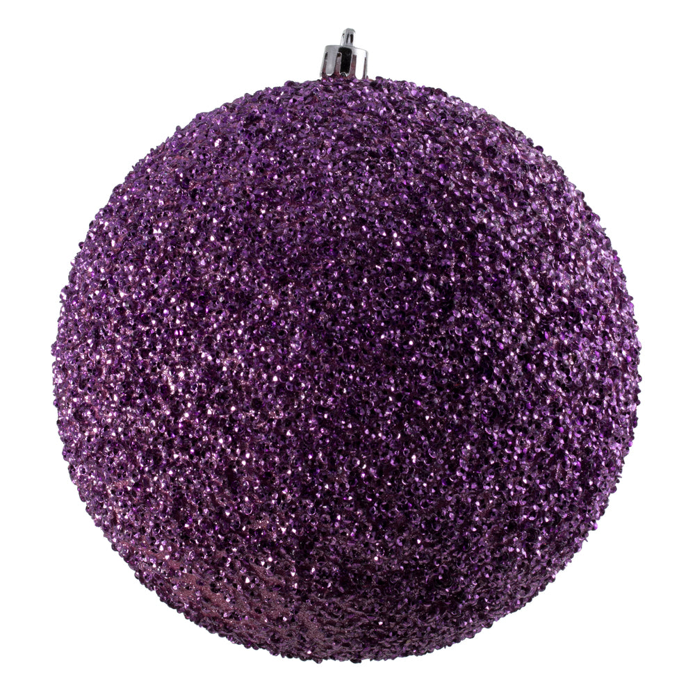 Vickerman 6” Pink Beaded Ball Drilled 4/Bag - N185879D