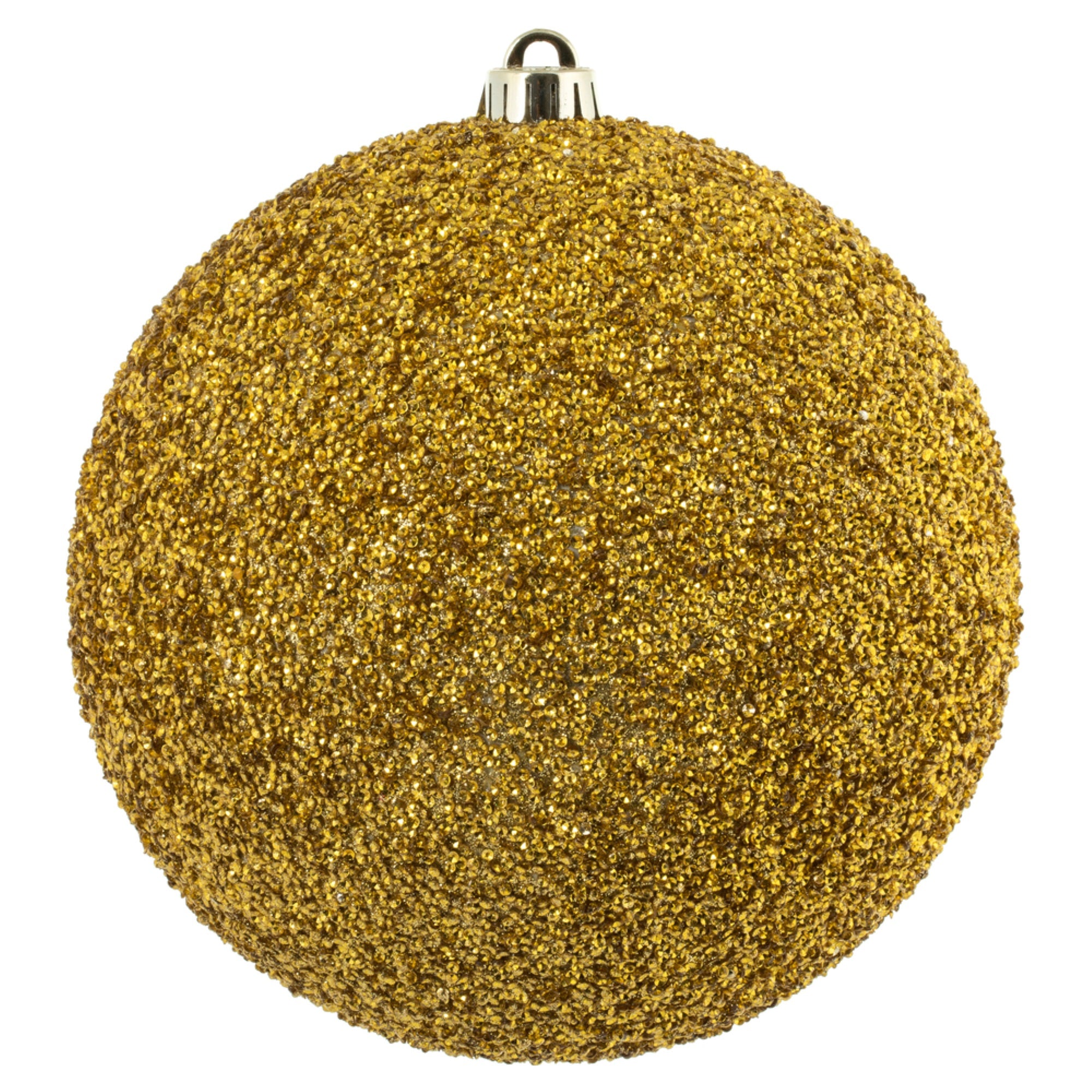 8” Gold Beaded Ball Drilled 2/Bag