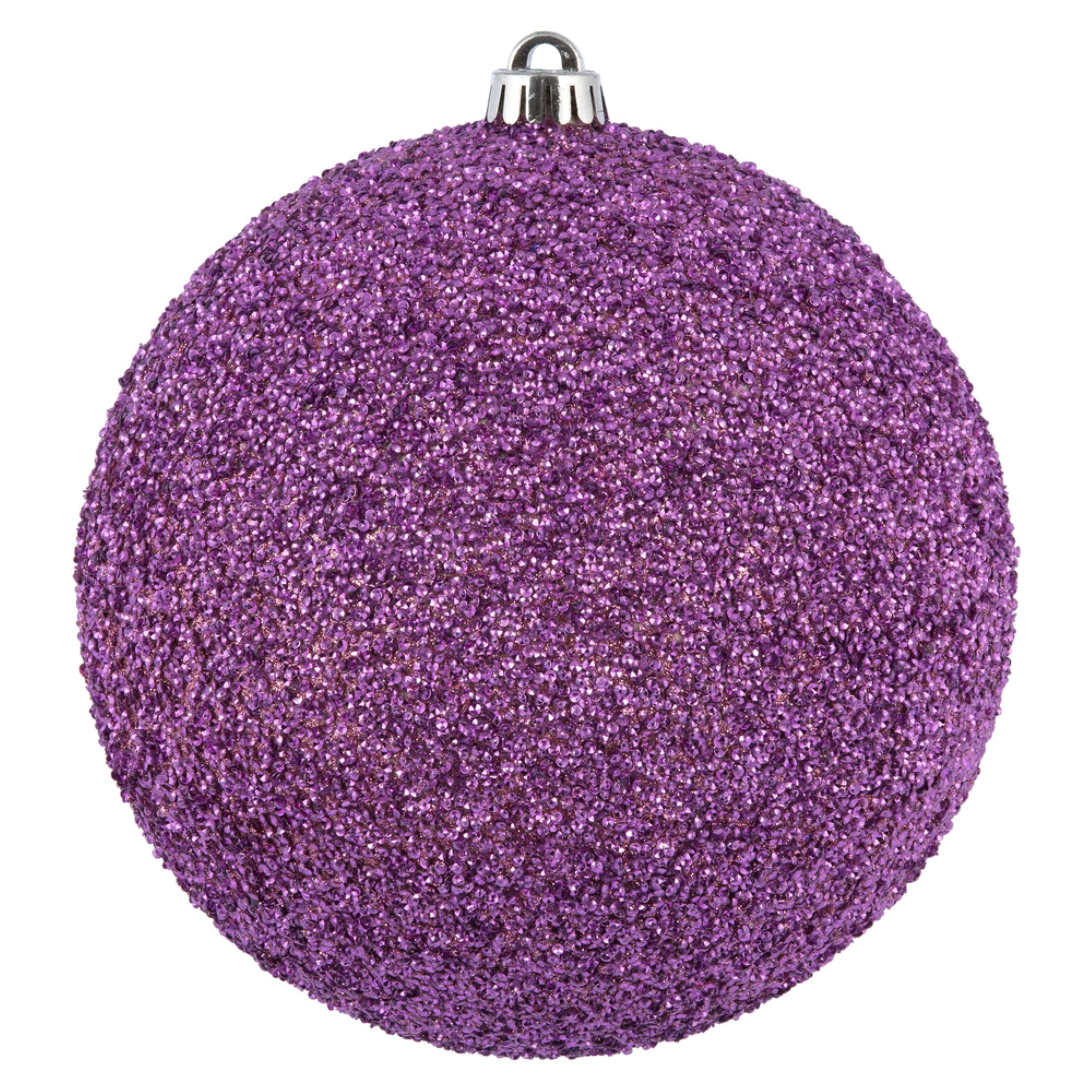 8” Mauve Beaded Ball Drilled 2/Bag