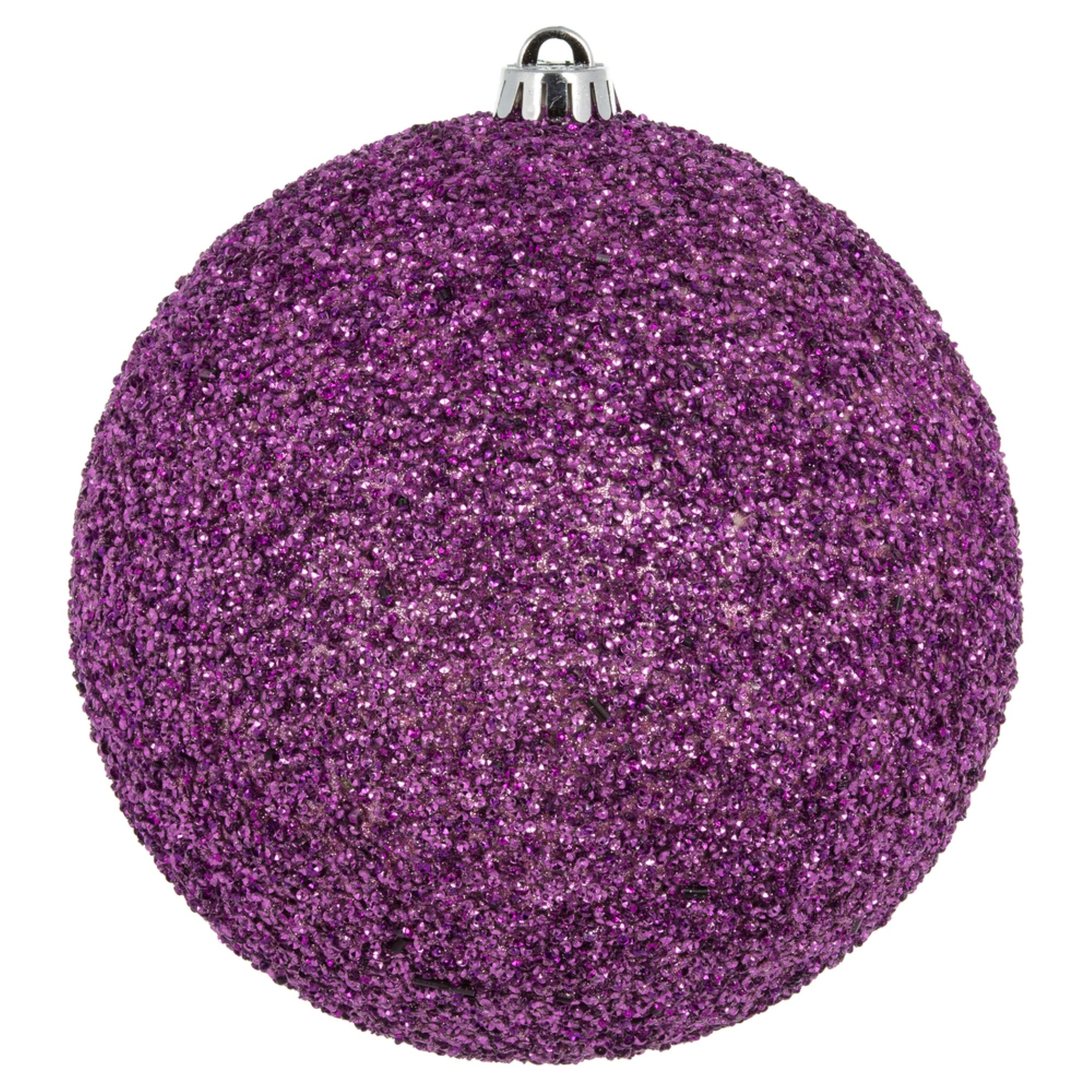 8” Pink Beaded Ball Drilled 2/Bag