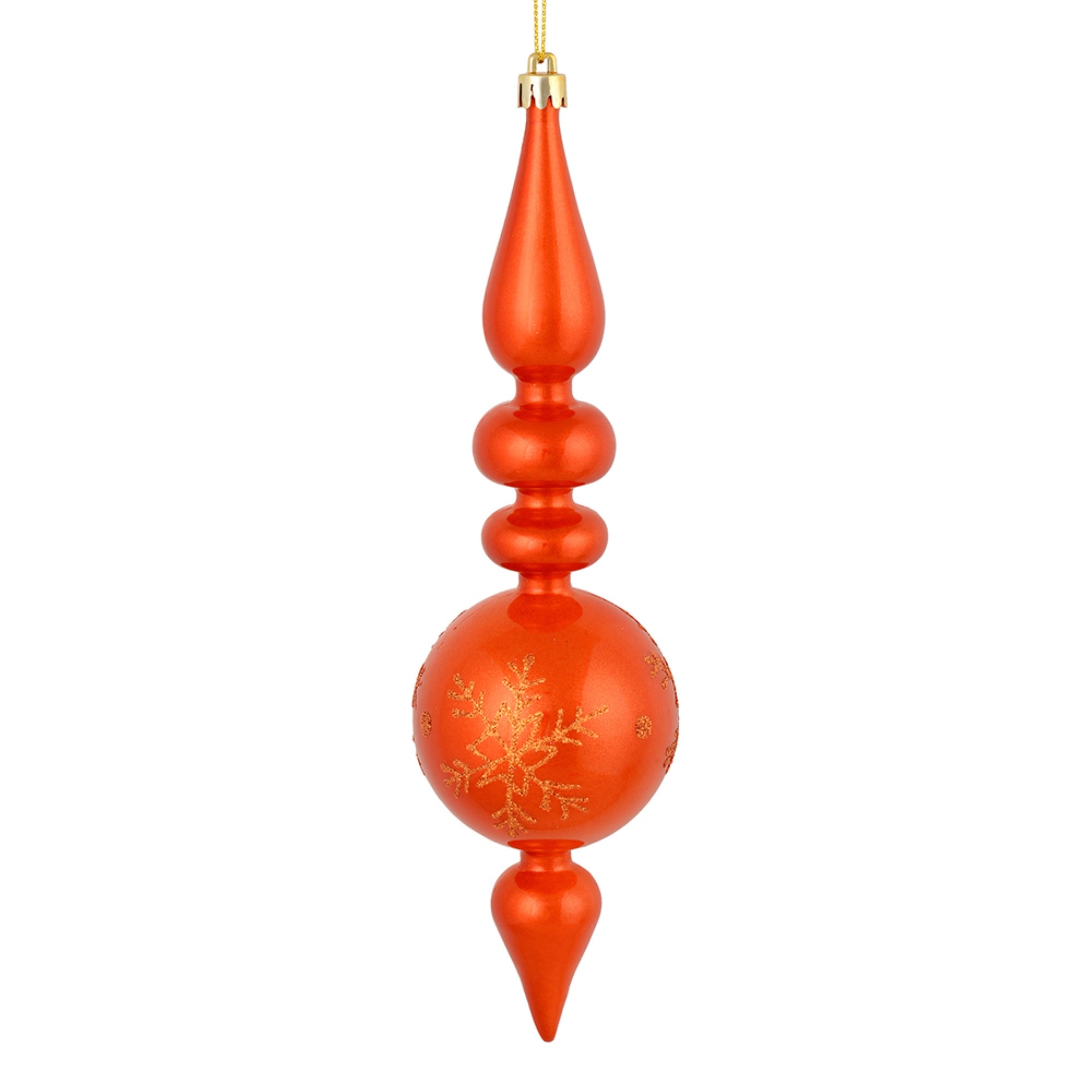 10” Burnish Org Candy Glitt Finial 4/Bag
