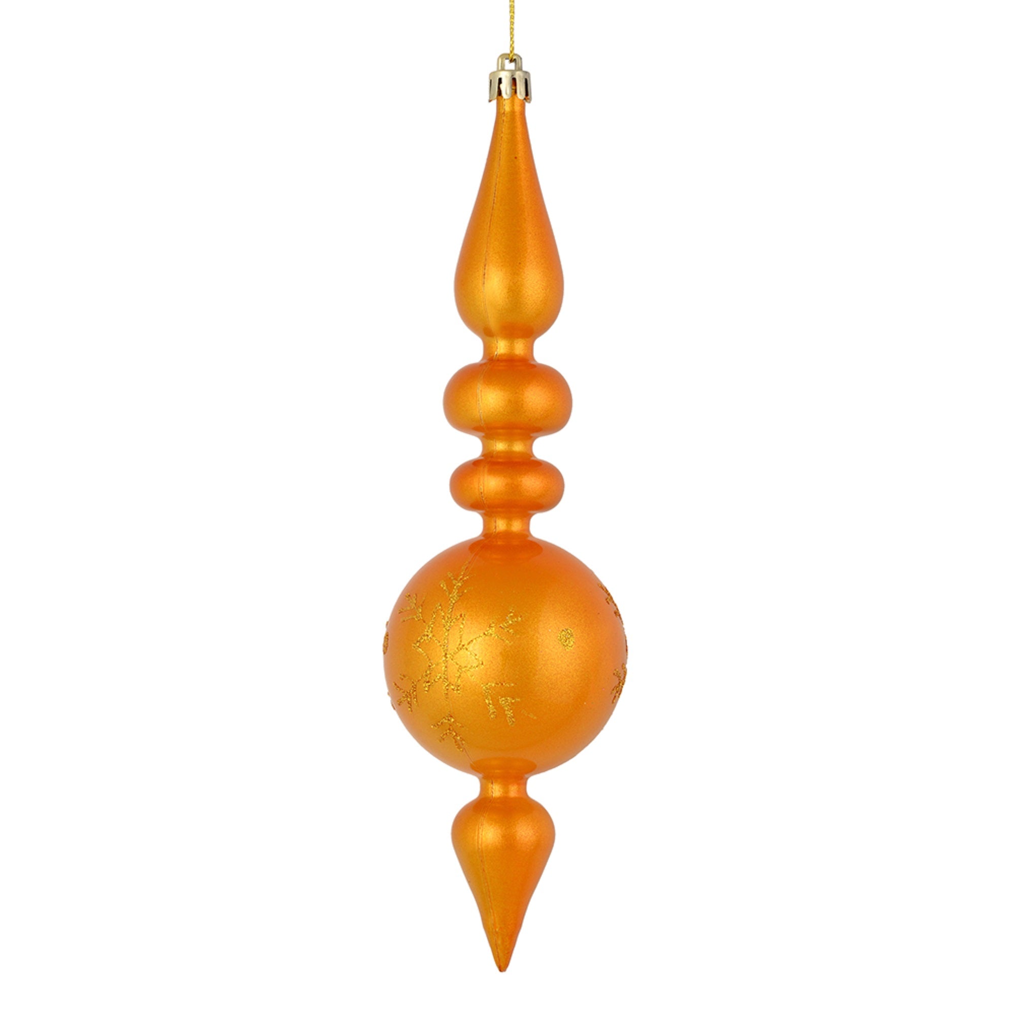 10” Antique Gold Candy Glitt Finial 4/Bg