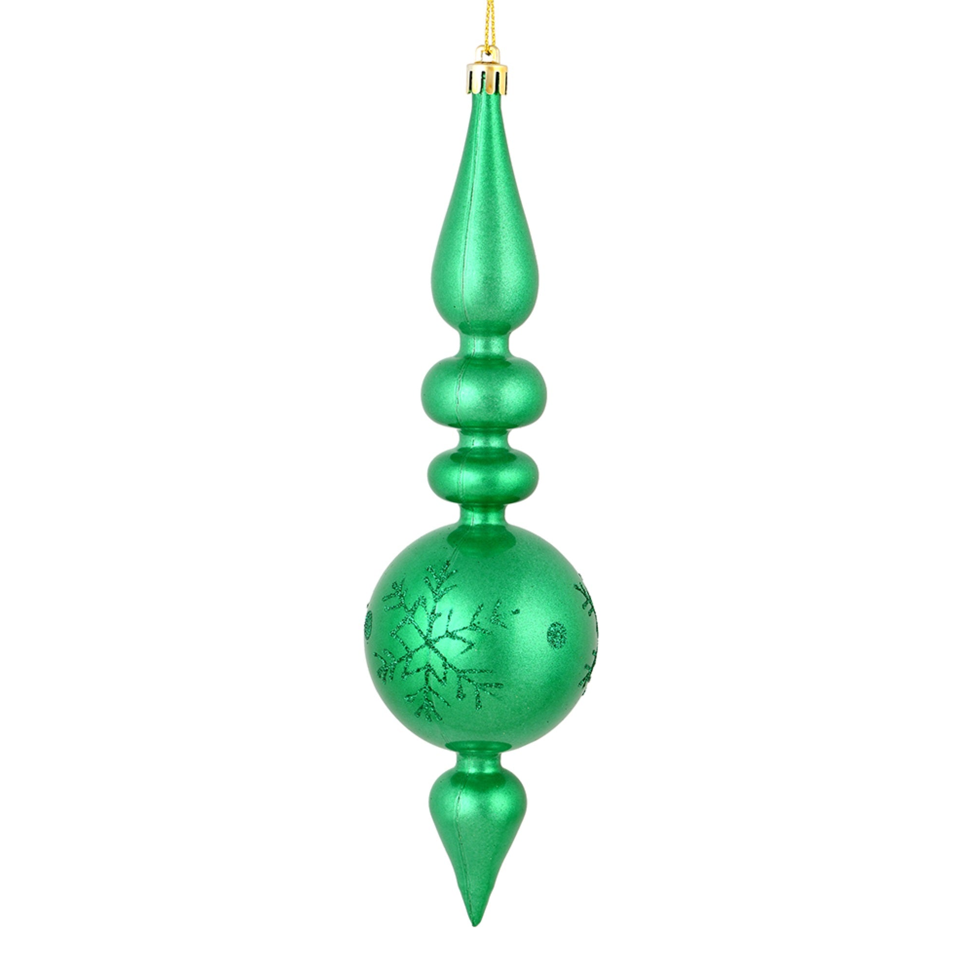 10” Seafoam Candy Snowflake Finial 4/Bag