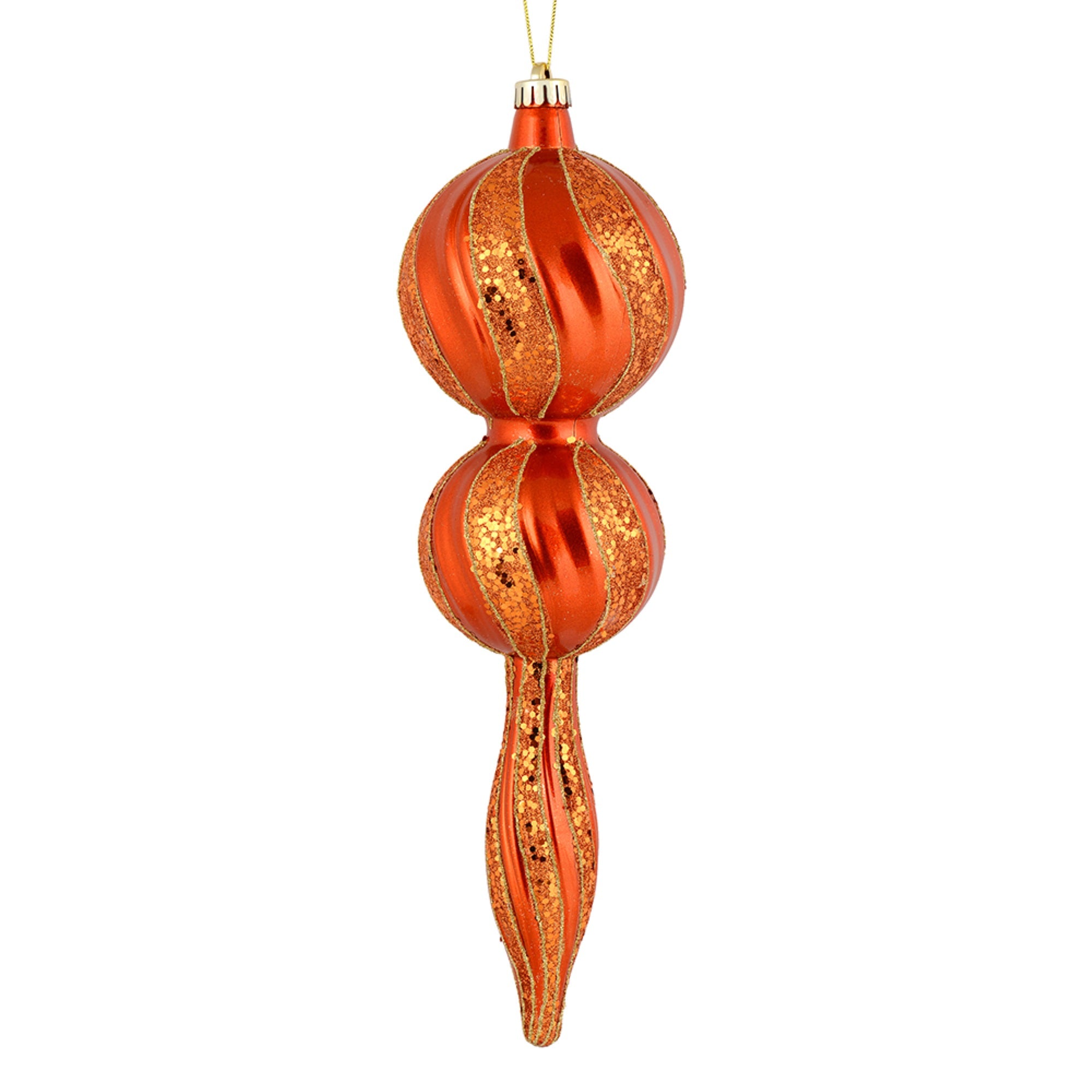 16.5” Burnish Org Candy Glitt Finial