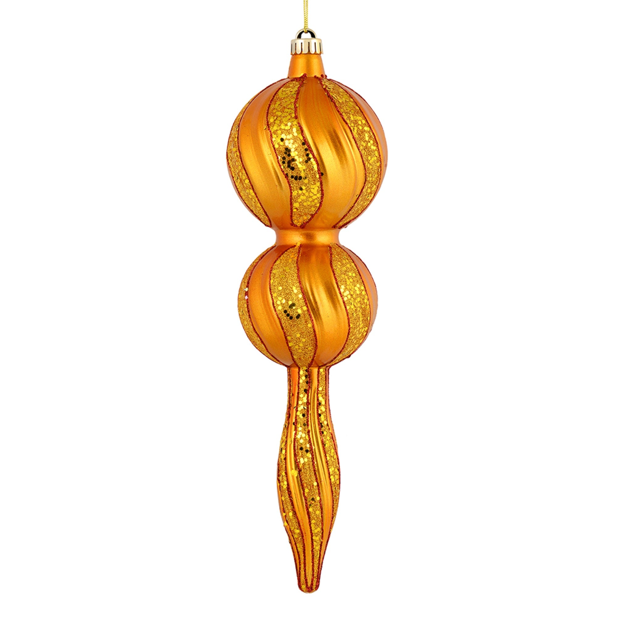 16.5” Antique Gold Candy Glitt Finial