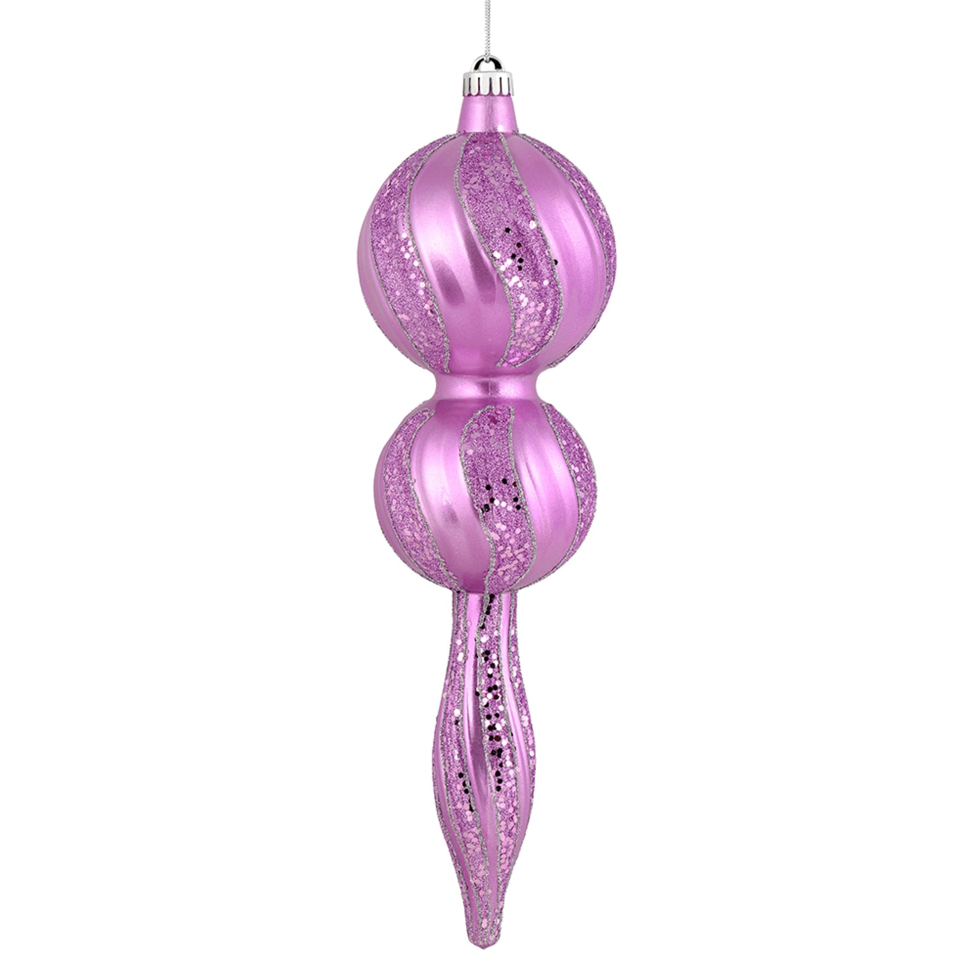16.5” Orchid Candy Glitter Finial