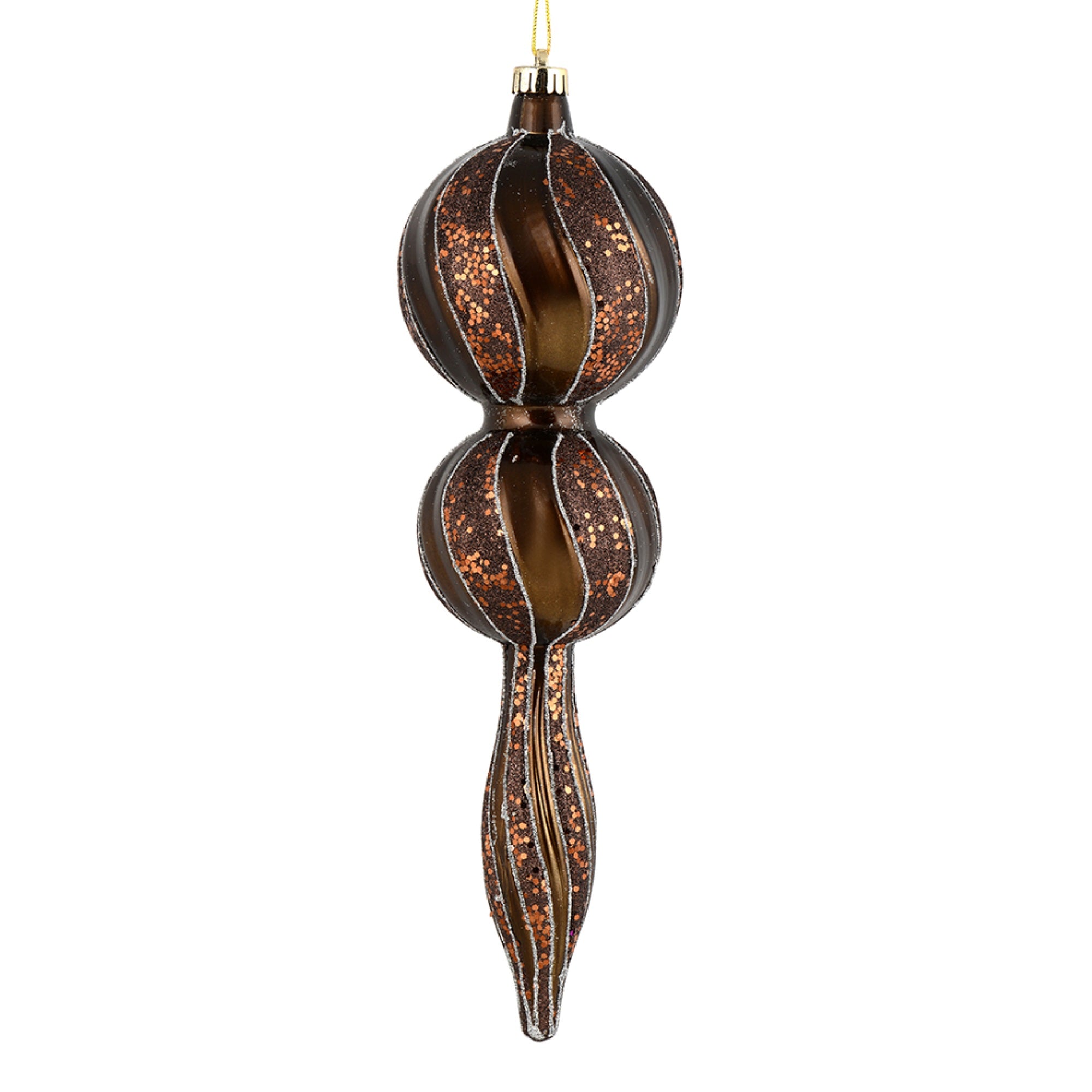 16.5” Chocolate Candy Glitter Finial