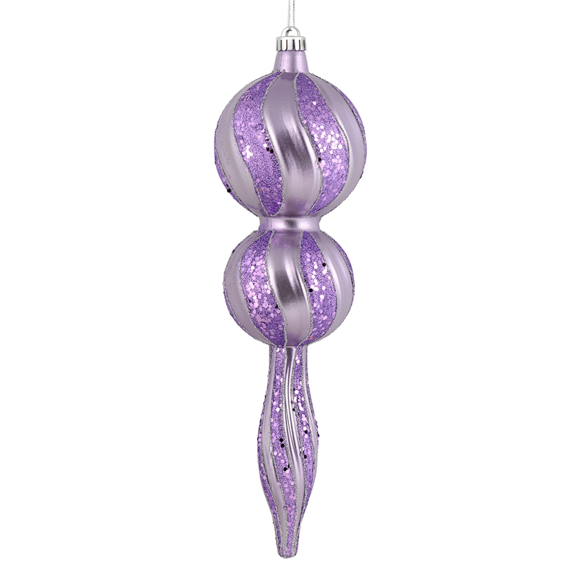 16.5” Lavender Candy Glitter Finial