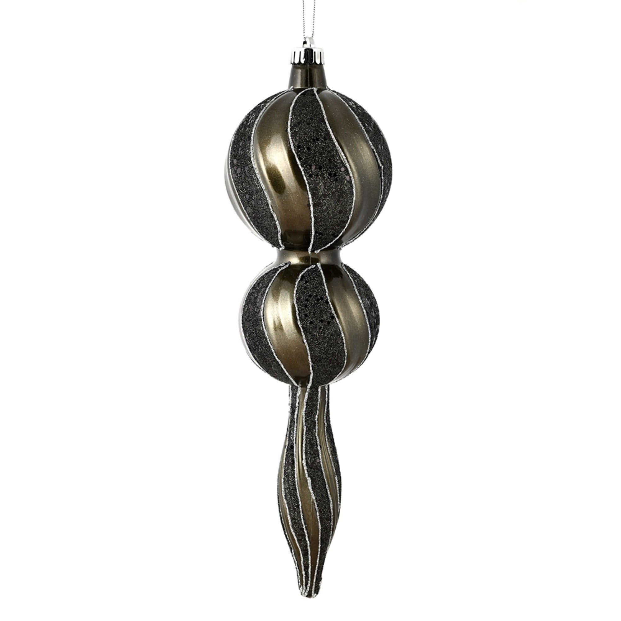 16.5” Pewter Candy Glitter Finial
