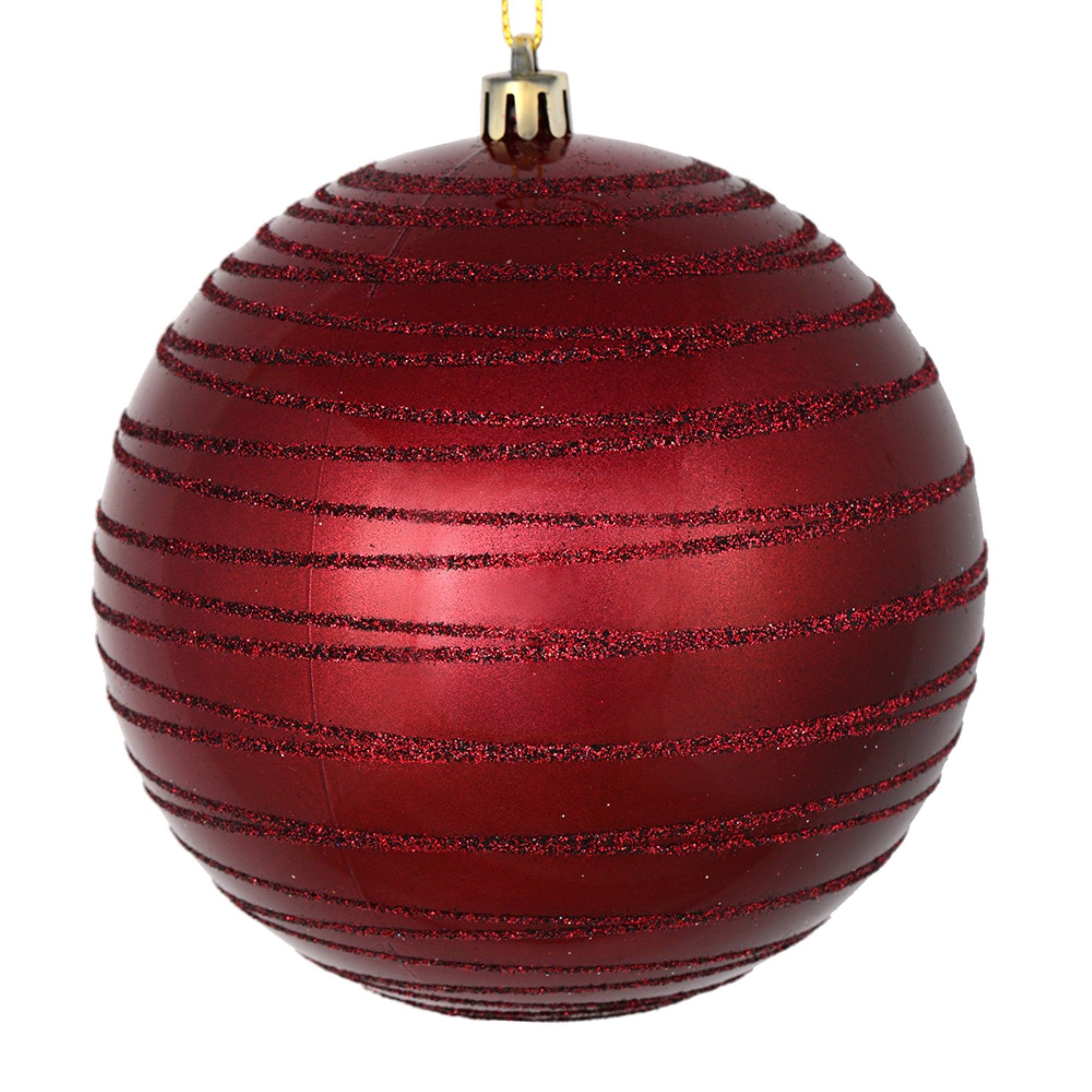 4” Wine Candy Glitter Ball 4/Bag