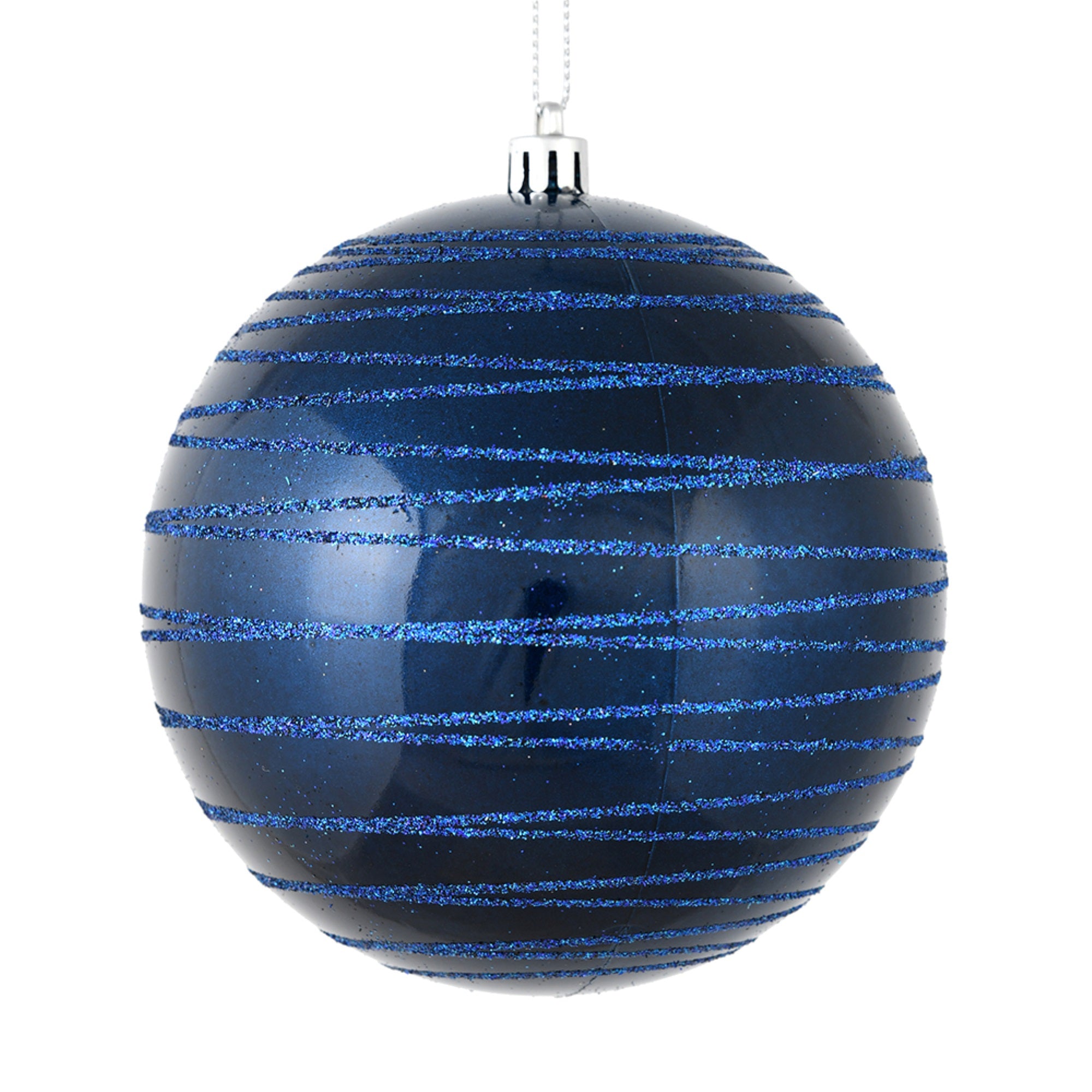 4” Midnight Blue Candy Glitter Ball 4/Bg
