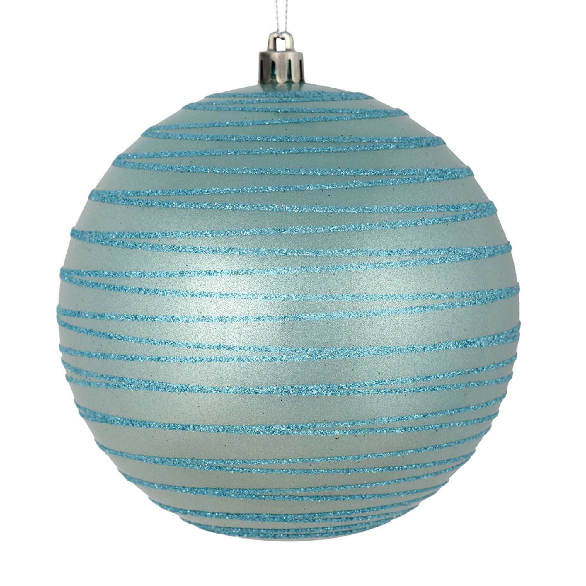 4” Baby Blue Candy Glitter Ball 4/Bag