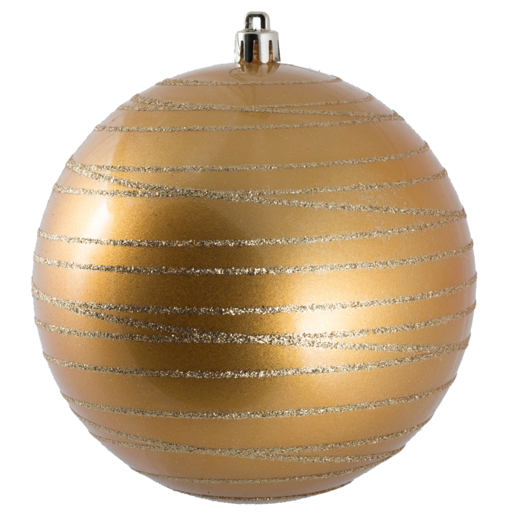 4” Copper/Gold Candy Glitter Ball 4/Bag