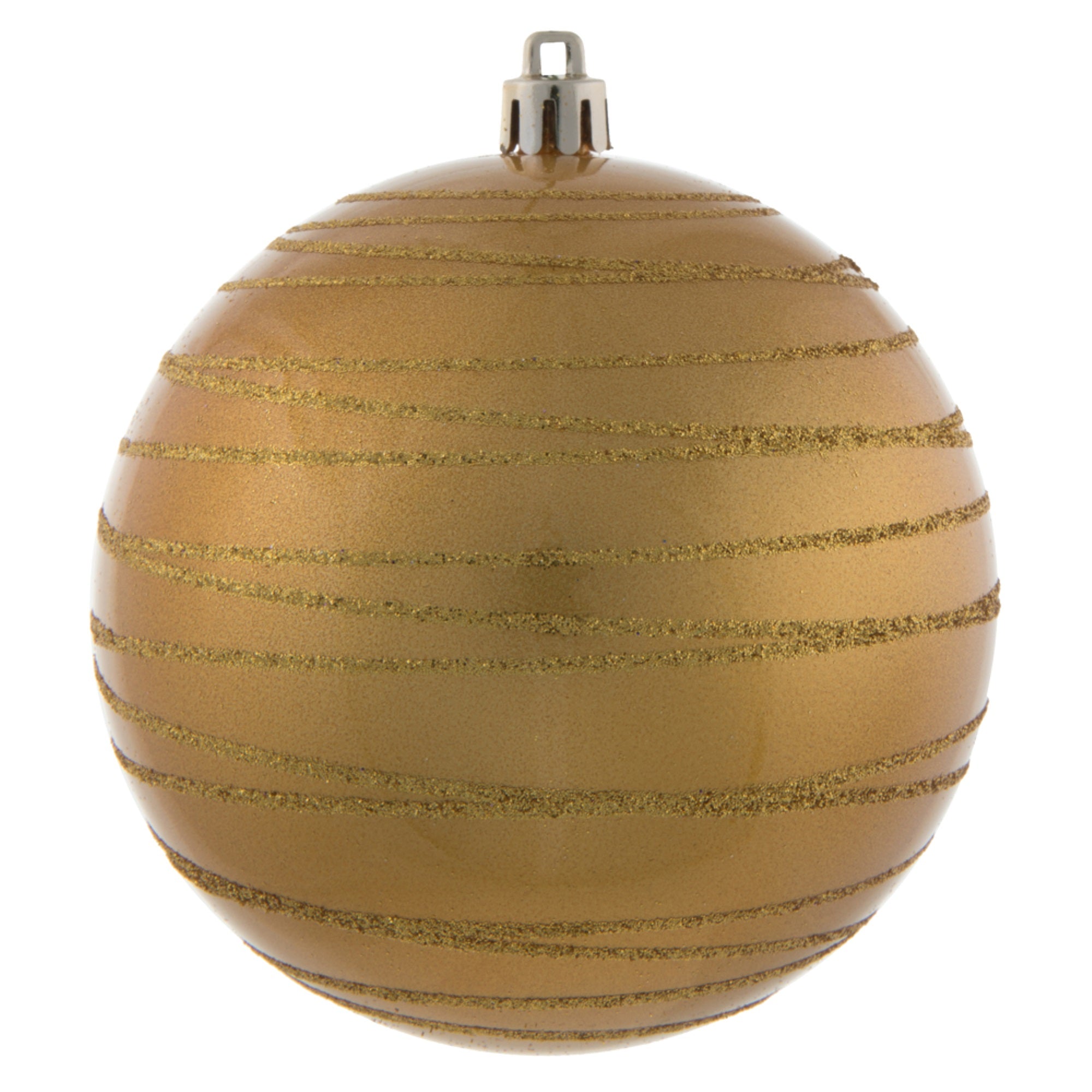4” Honey Gold Candy Glitter Ball 4/Bag