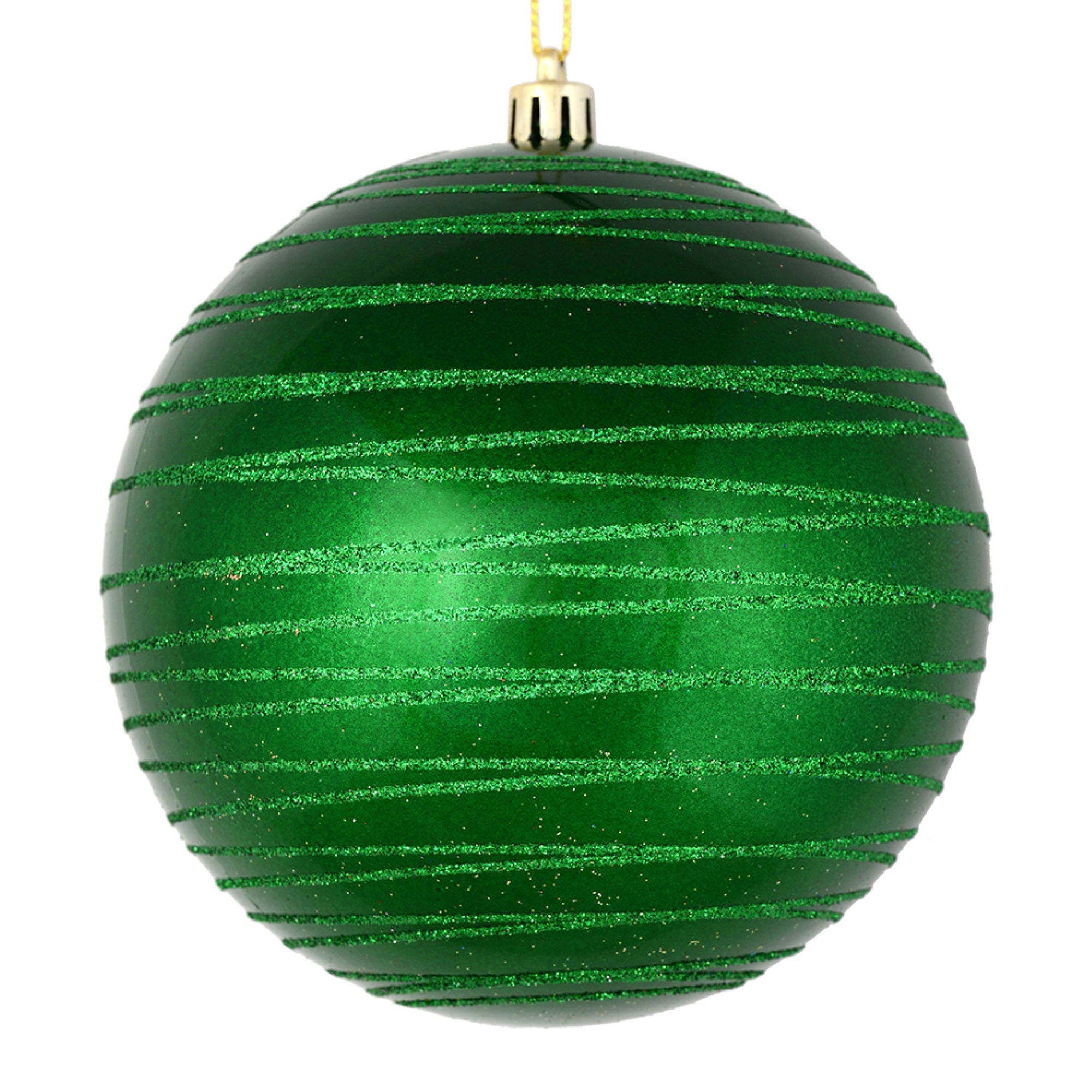 4.75” Green Candy Glitter Ball 4/Bag
