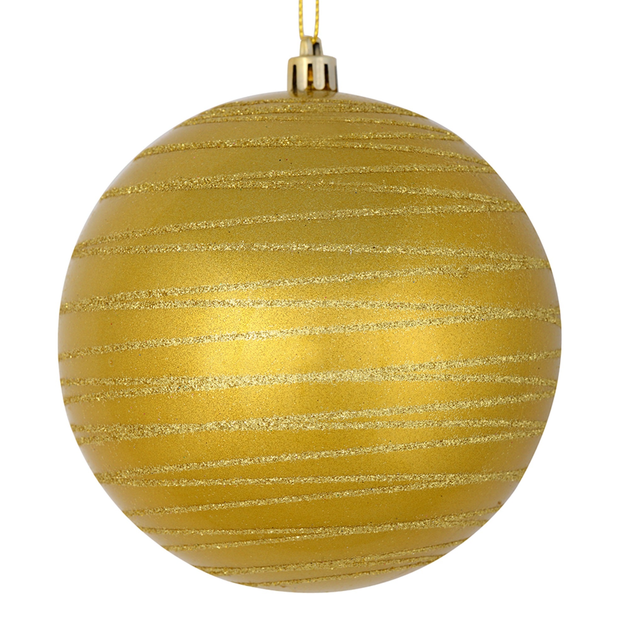 4.75” Gold Candy Glitter Ball 4/Bag