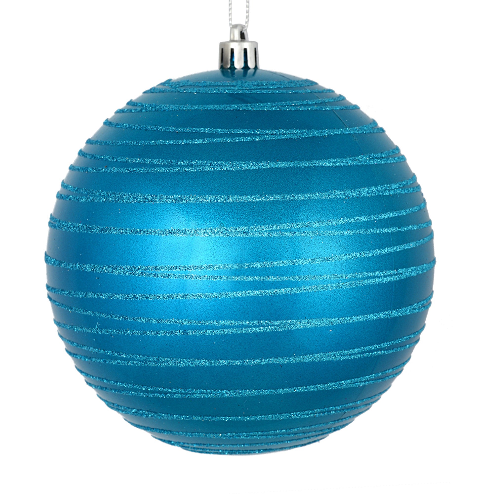 4.75” Turquoise Candy Glitter Ball 4/Bag