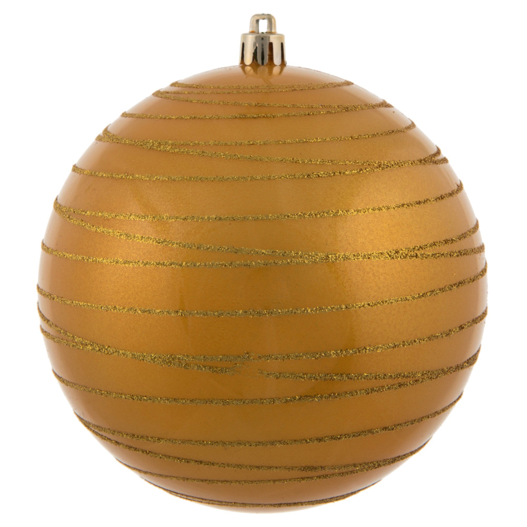4.75” Honey Gold Candy Glitter Ball 4/Bg