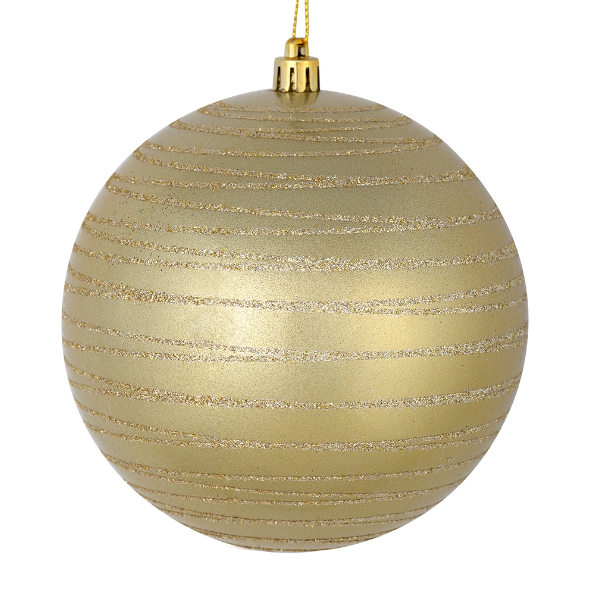 4.75” Champagne Candy Glitter Ball 4/Bag
