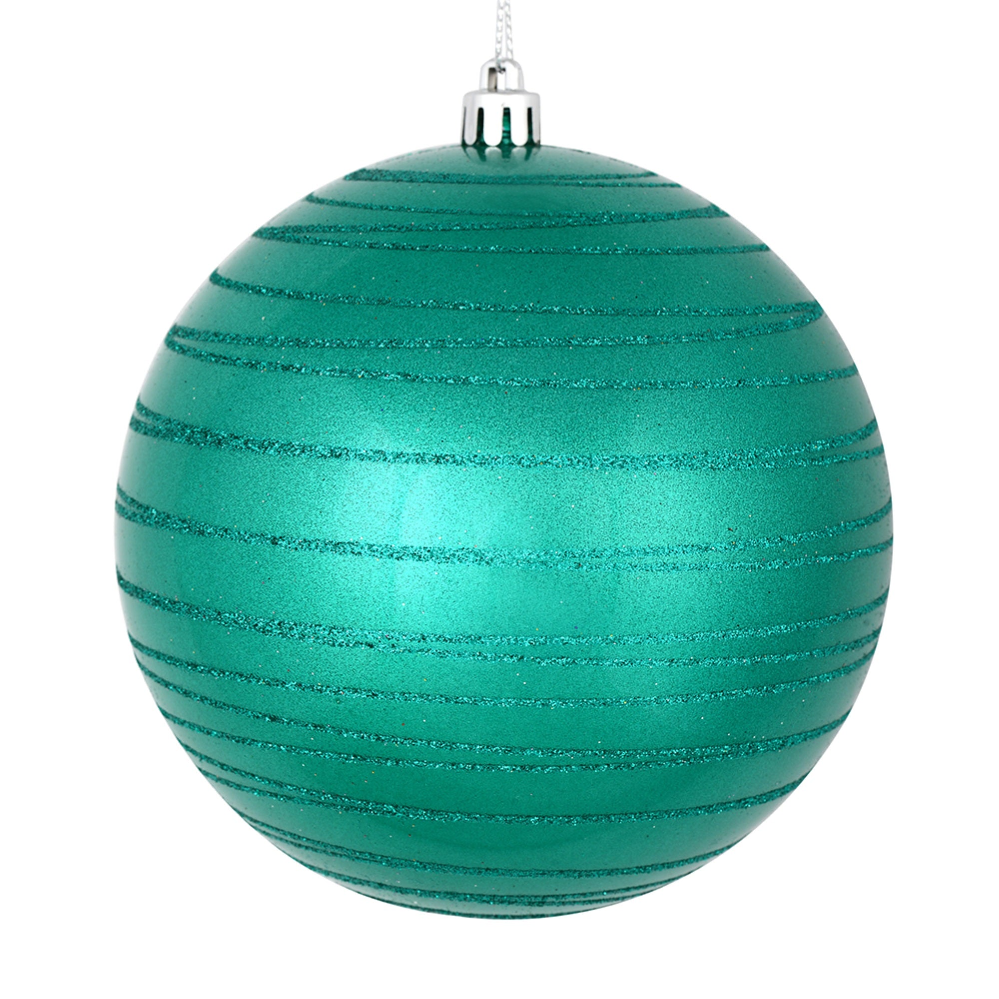 4.75” Teal Candy Glitter Ball 4/Bag