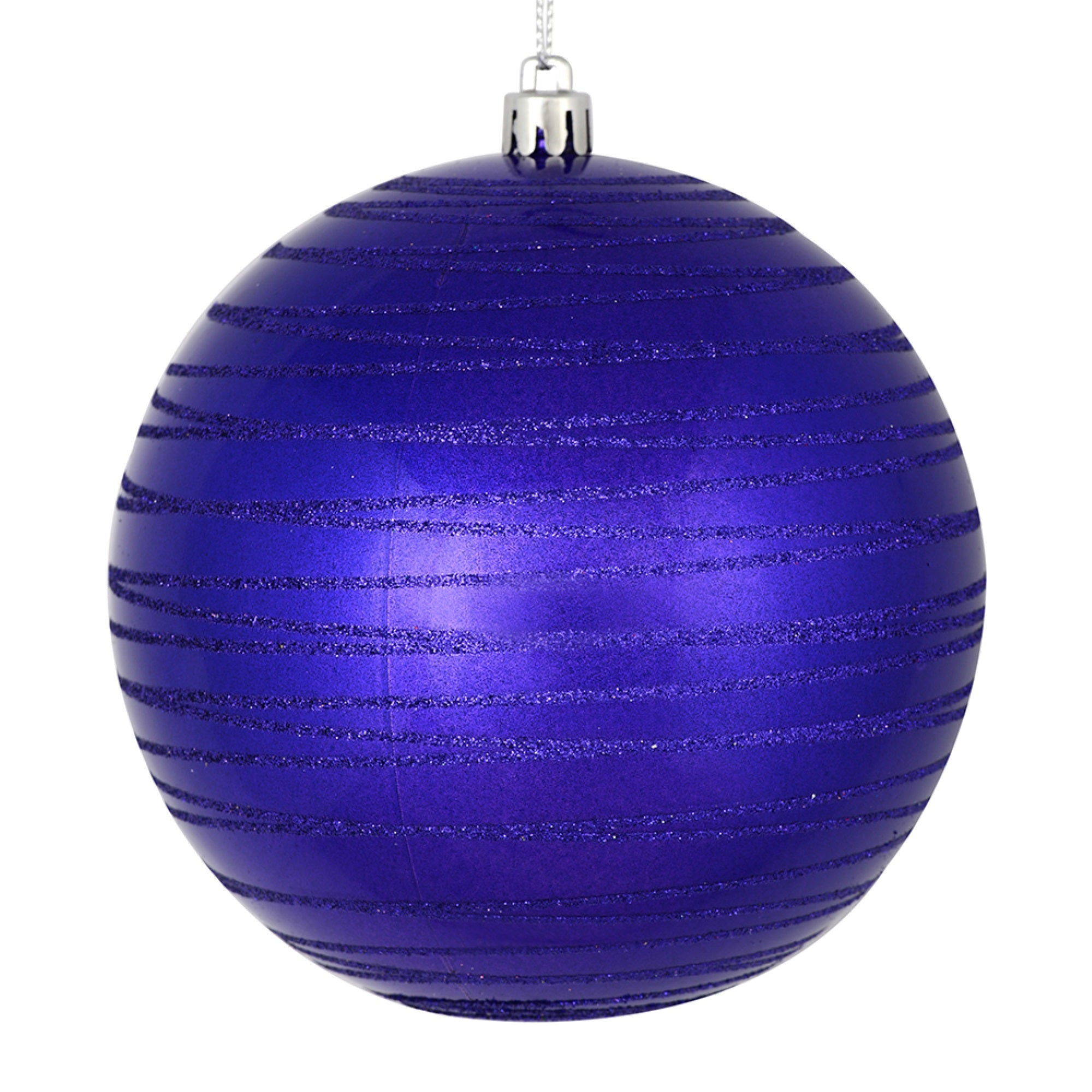 4.75” Purple Candy Glitter Ball 4/Bag