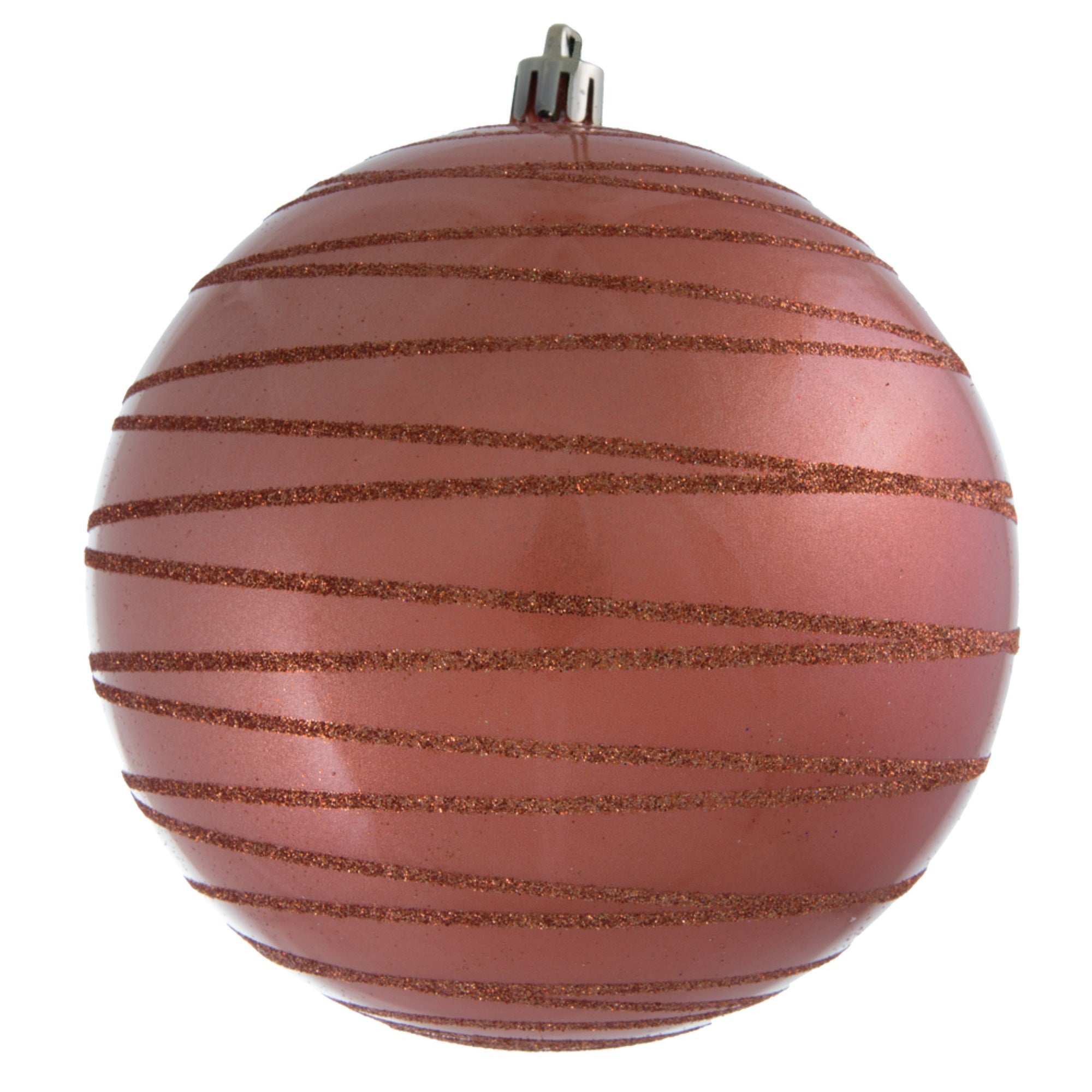 4.75” Coral Candy Glitter Ball 4/Bag