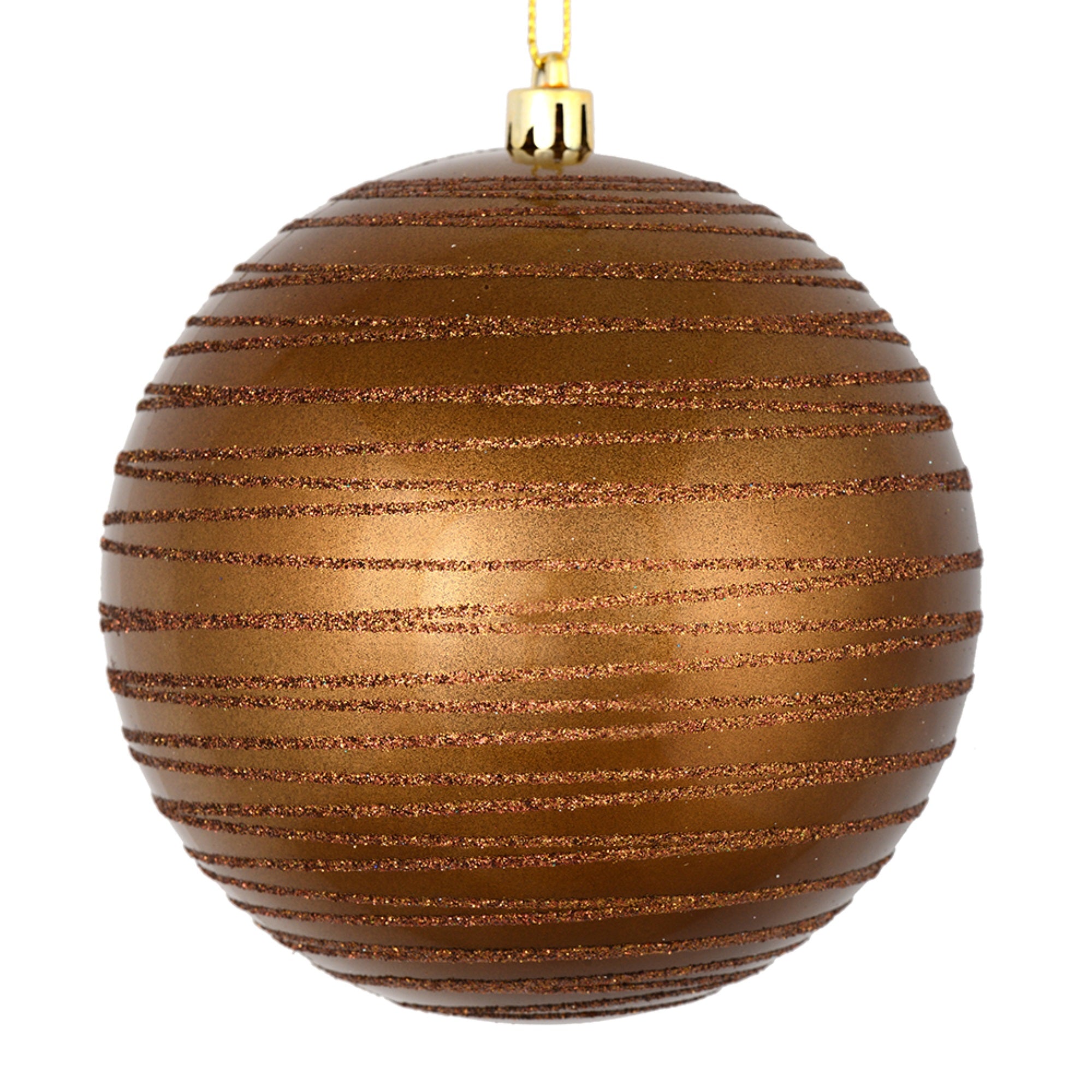 4.75” Mocha Candy Glitter Ball 4/Bag