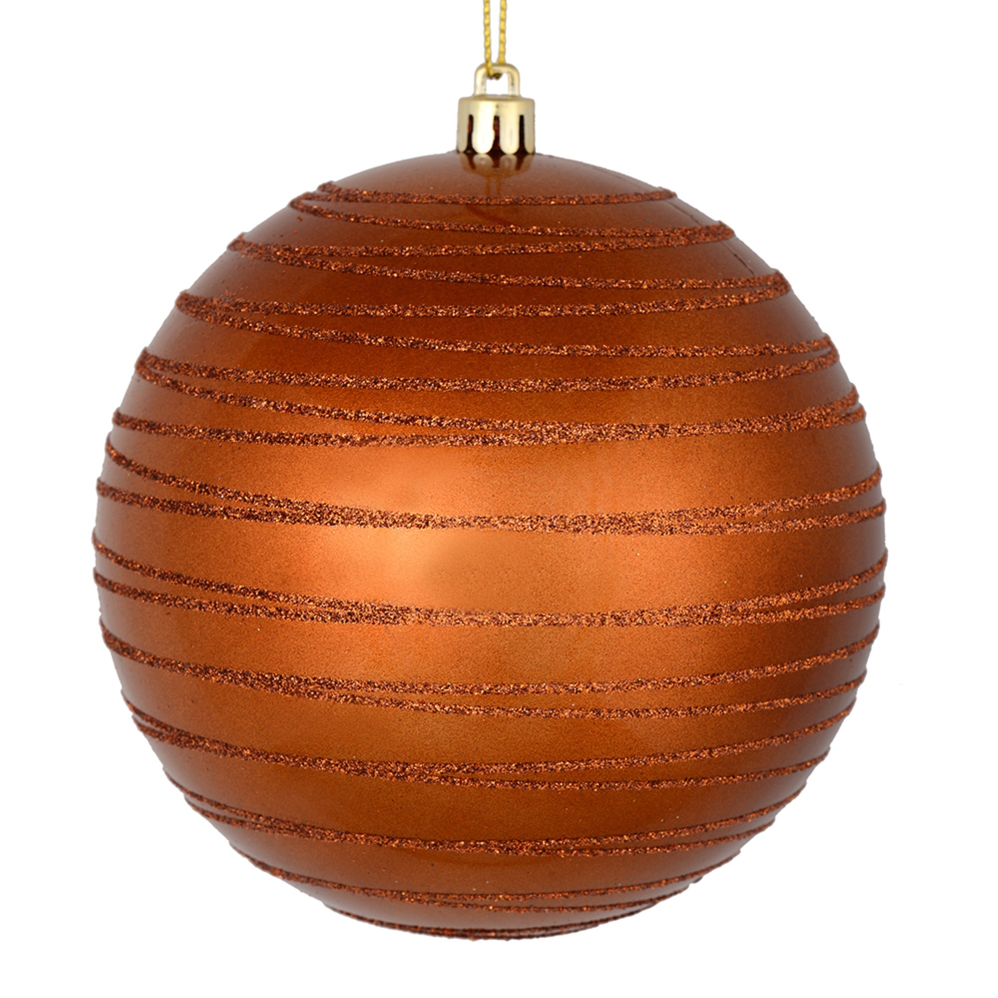 4.75” Copper Candy Glitter Ball 4/Bag