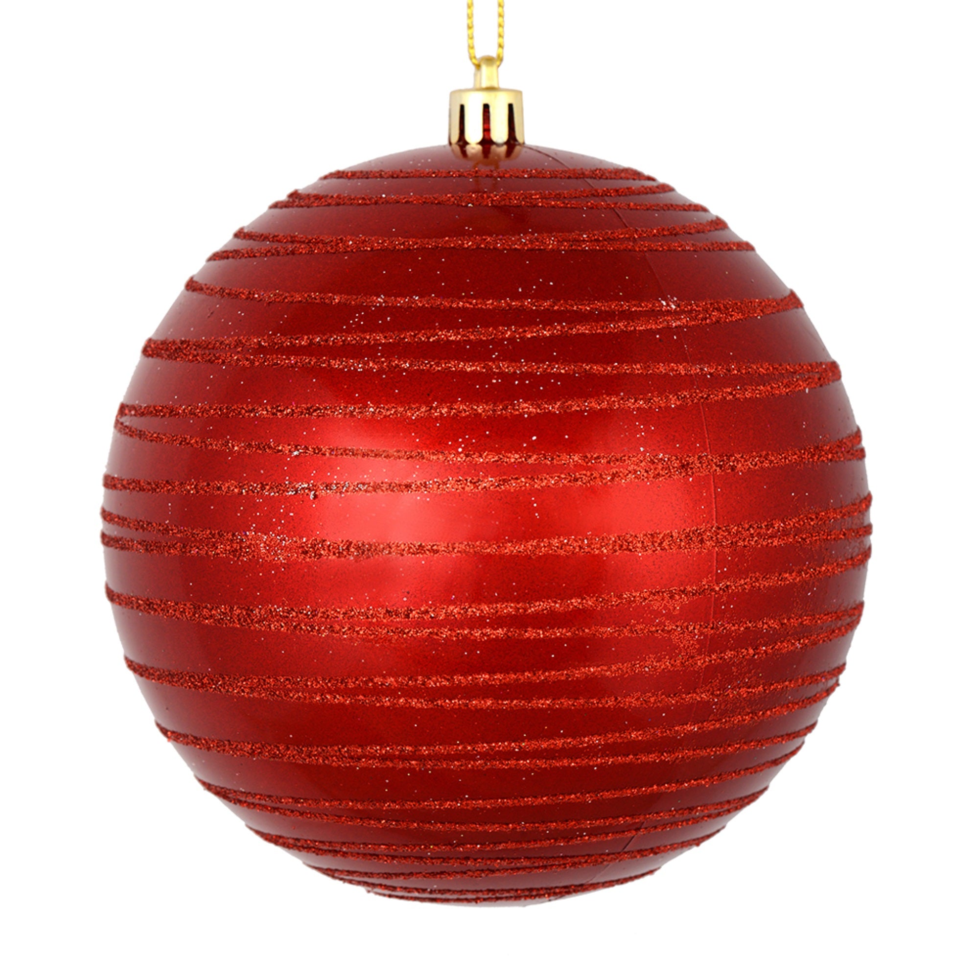 6” Red Candy Glitter Ball 3/Bag