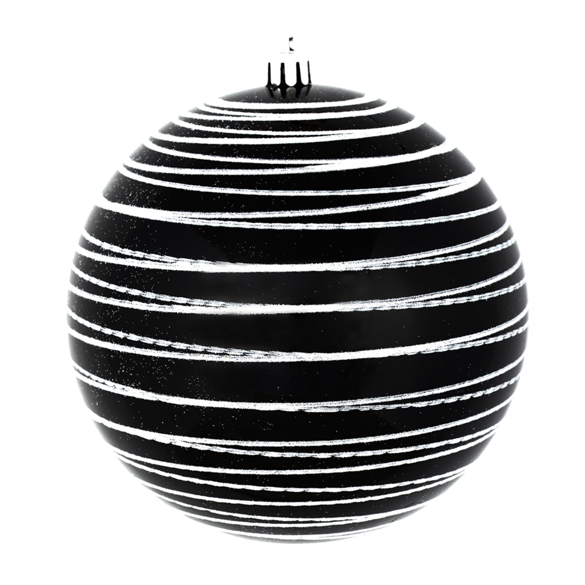 6” Black Candy Glitter Ball 3/Bag