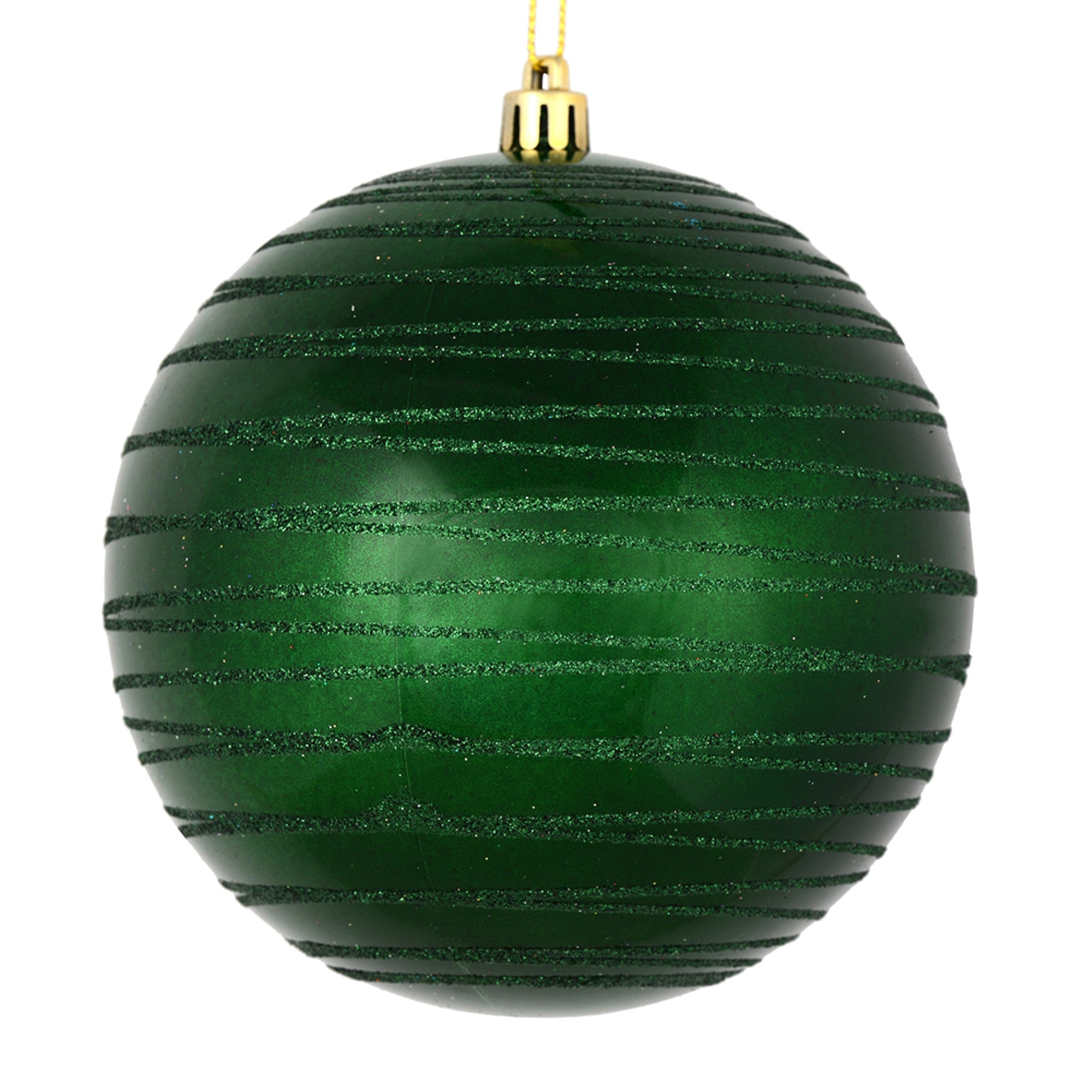 6” Emerald Candy Glitter Ball 3/Bag