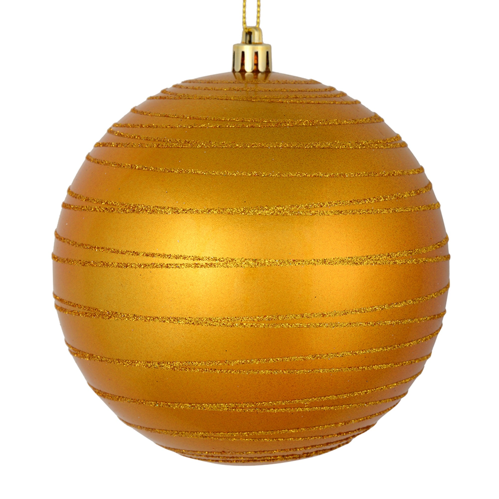 6” Antique Gold Candy Glitter Ball 3/Bag