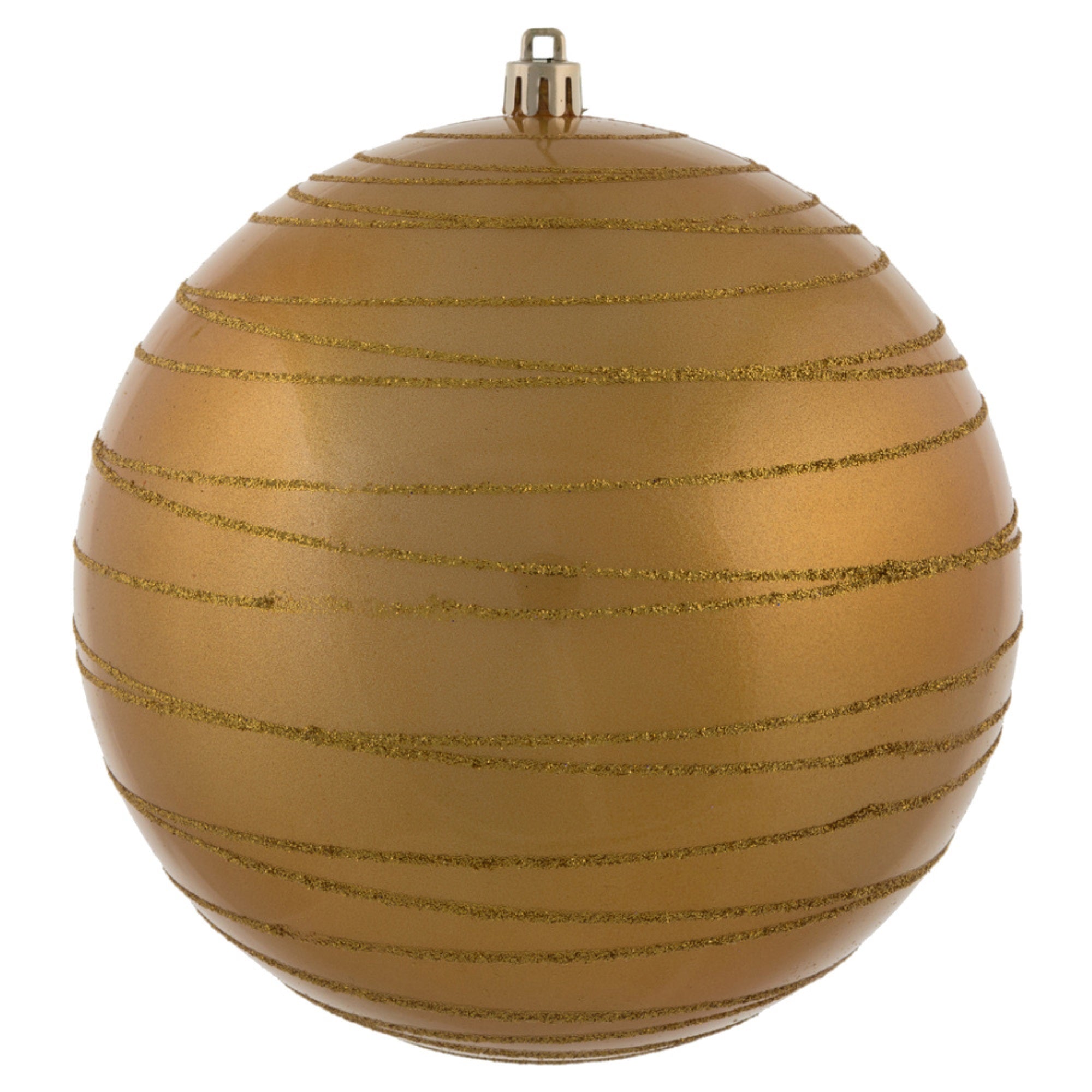 6” Honey Gold Candy Glitter Ball 3/Bag