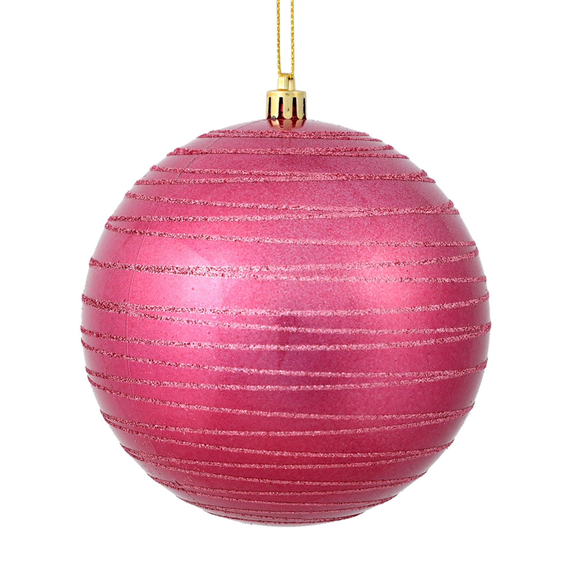 6” Mauve Candy Glitter Ball 3/Bag