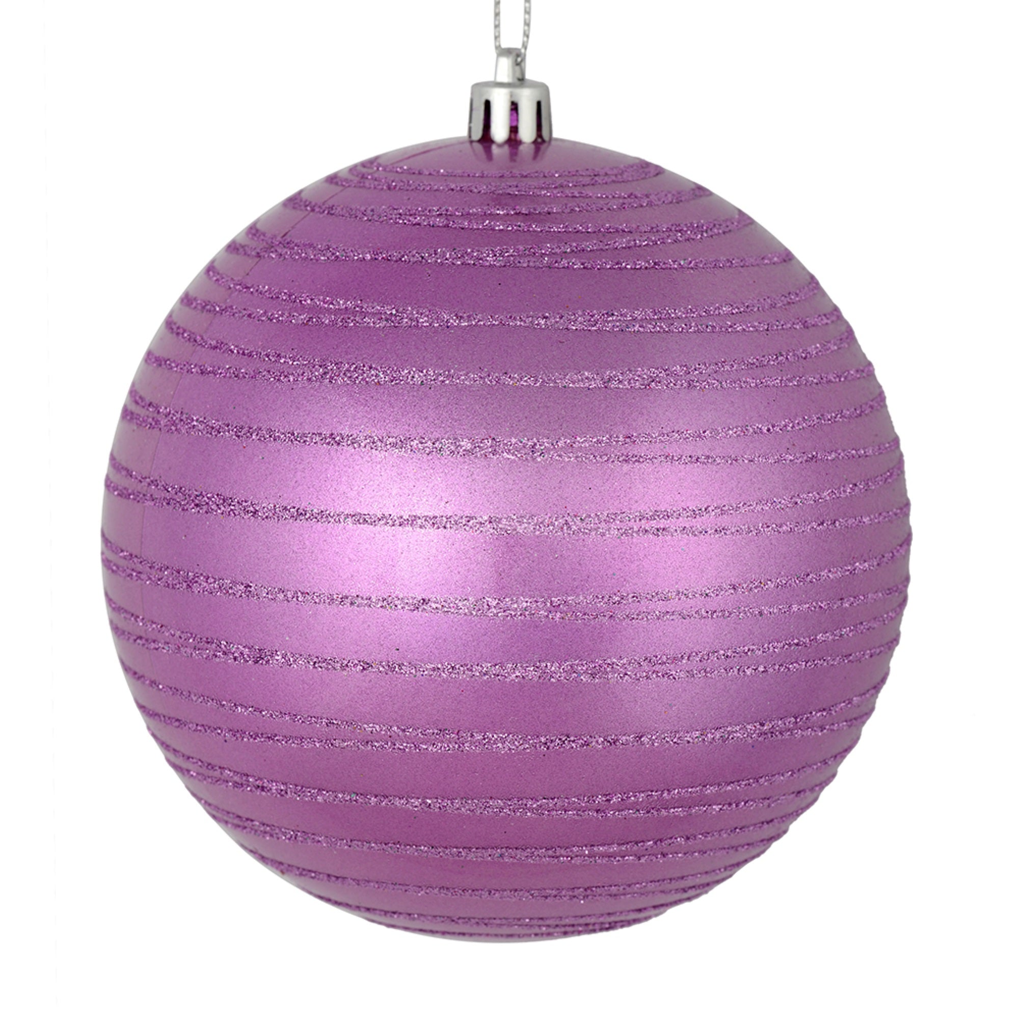 6” Orchid Candy Glitter Ball 3/Bag