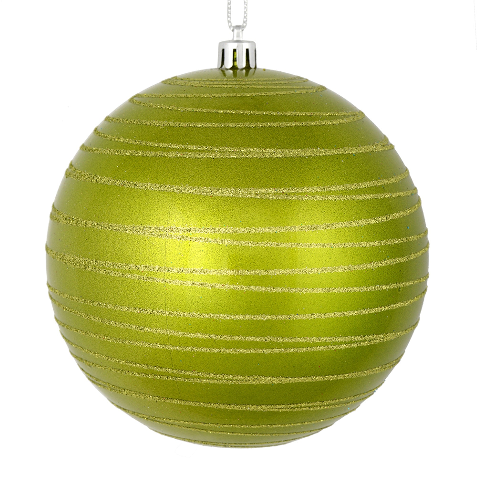 6” Lime Candy Glitter Ball 3/Bag