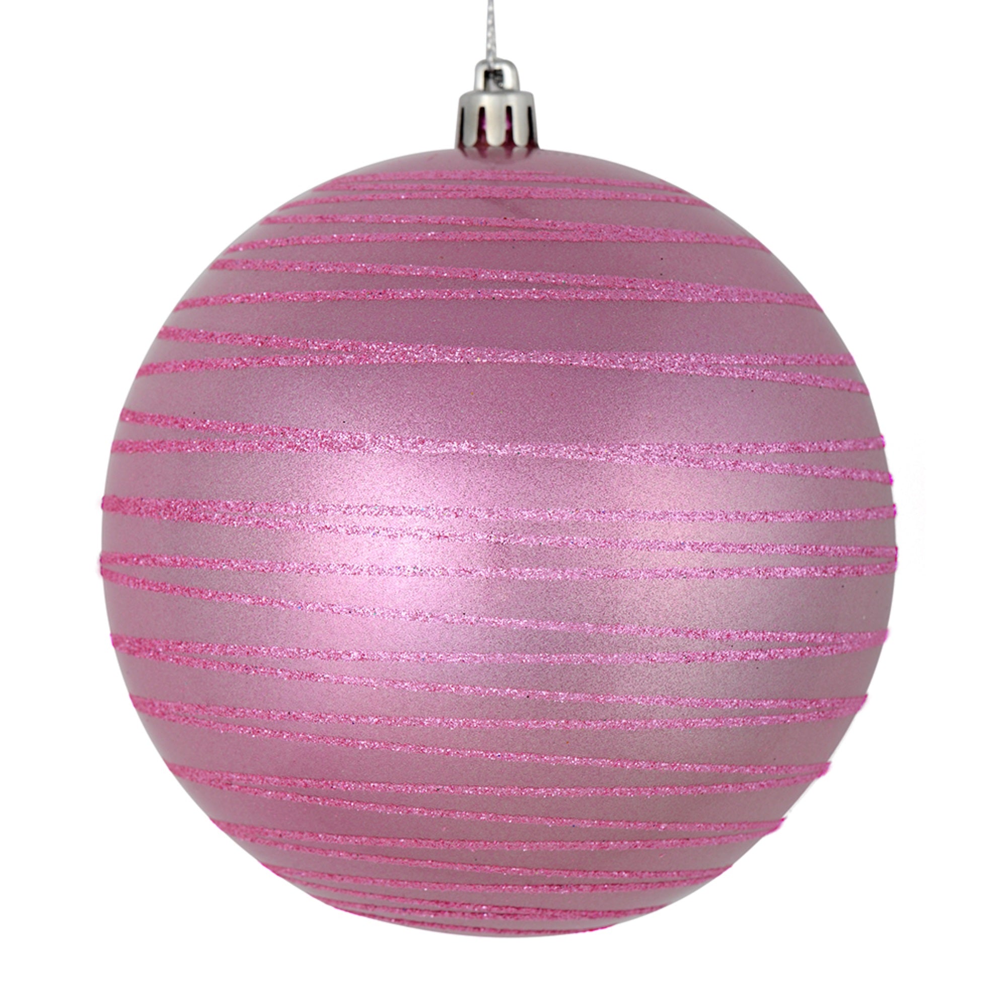 6” Pink Candy Glitter Ball 3/Bag