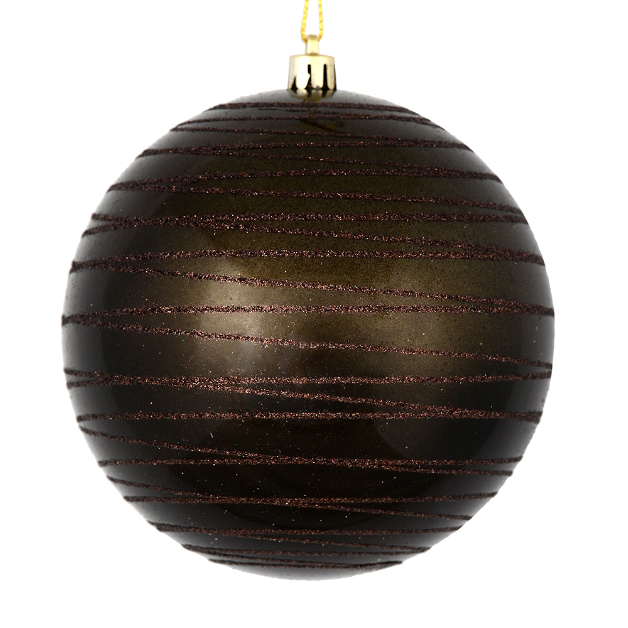 6” Gunmetal Candy Glitter Ball 3/Bag