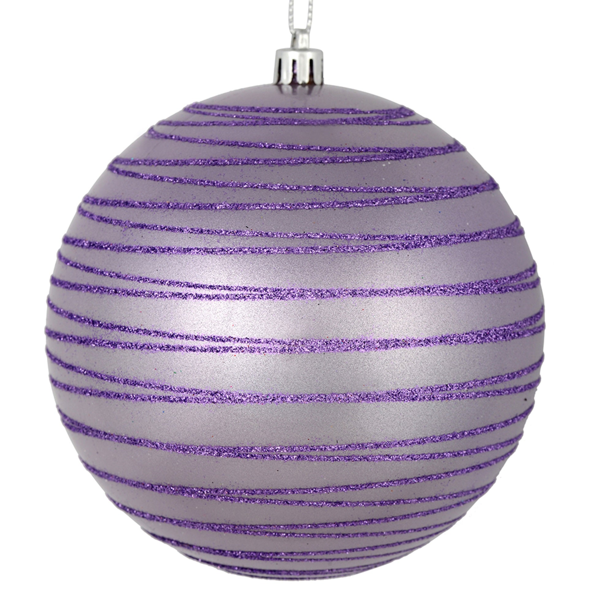 6” Lavender Candy Glitter Ball 3/Bag