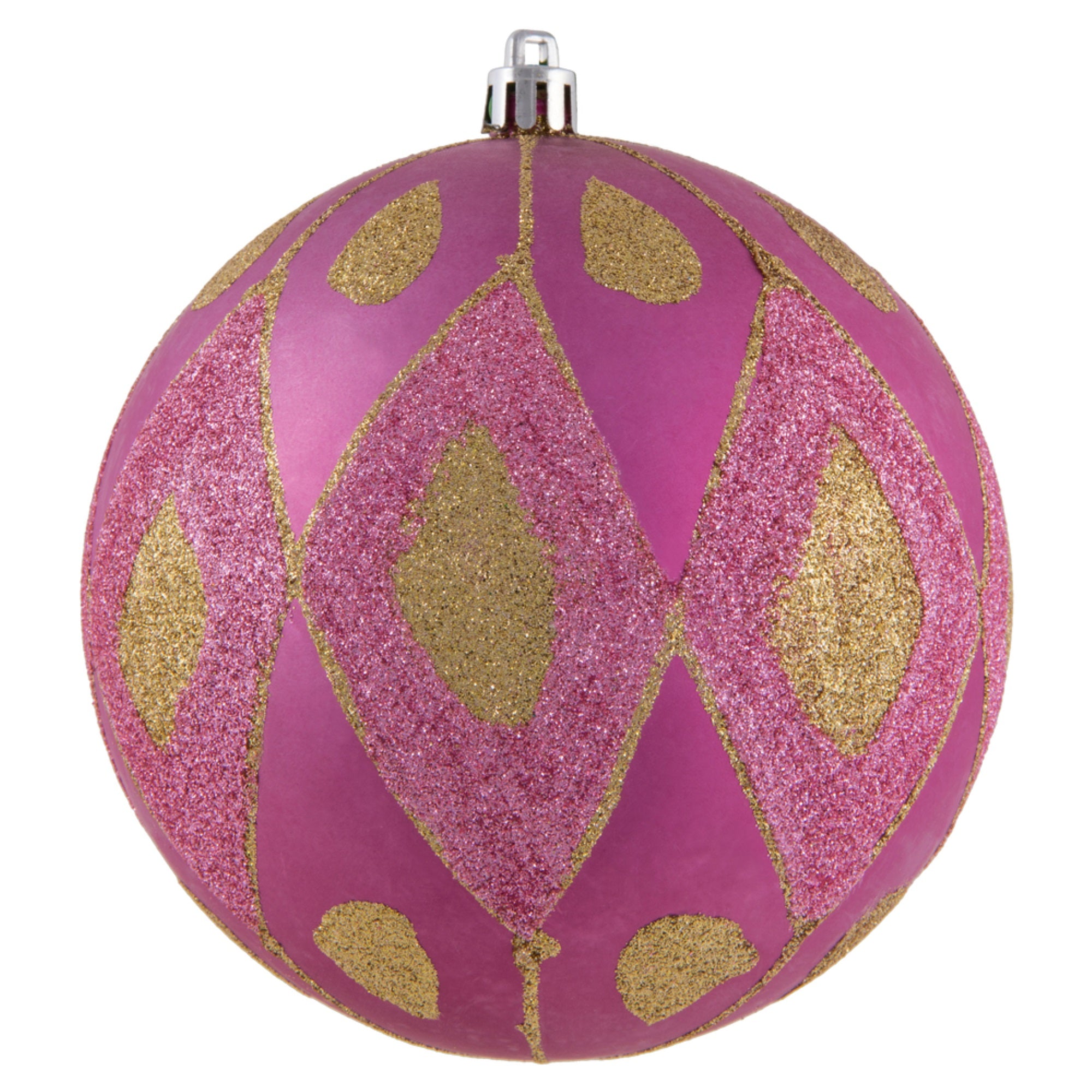 4.75” Mauve Matte Glitter Diamond 4/Bag