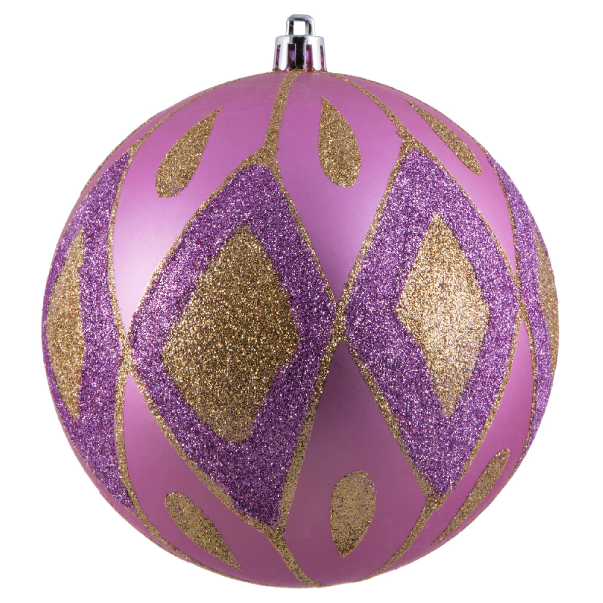 4.75” Orchid Matte Glitter Diamond 4/Bag